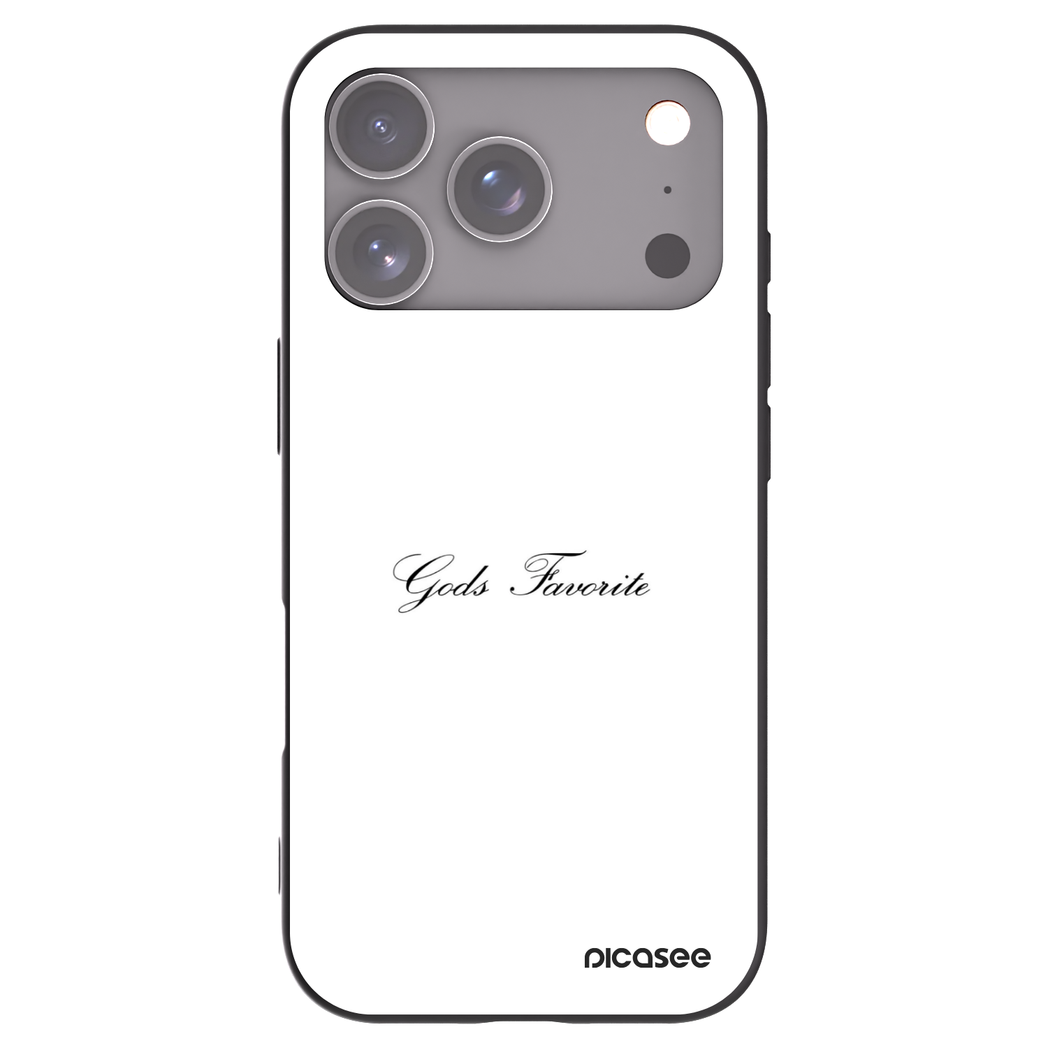 Picasee Μαύρη θήκη σιλικόνης για Apple iPhone 17 Pro - Gods Favorite