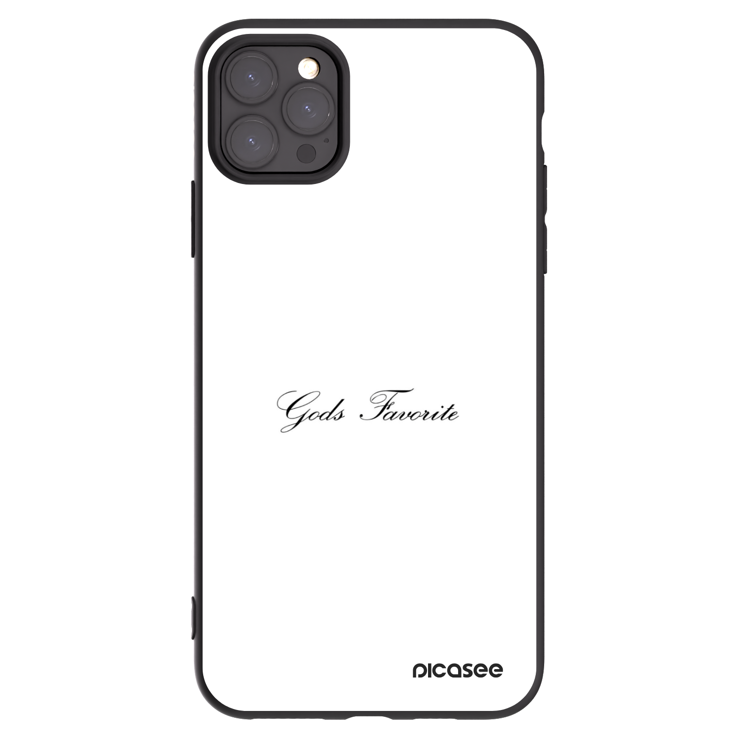 Picasee Μαύρη θήκη σιλικόνης για Apple iPhone 11 Pro Max - Gods Favorite