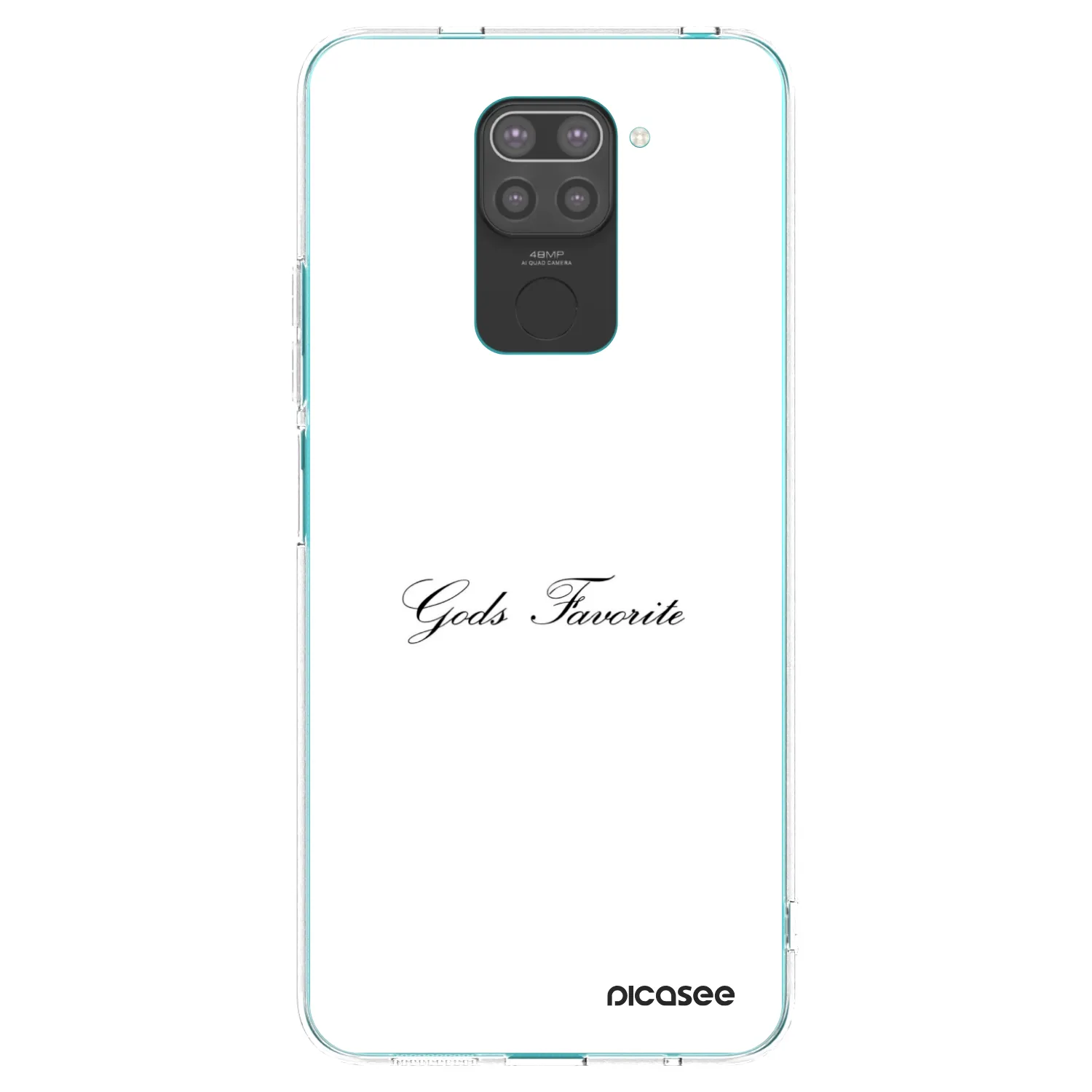 Picasee Μαύρη θήκη σιλικόνης για Xiaomi Redmi Note 9 - Gods Favorite