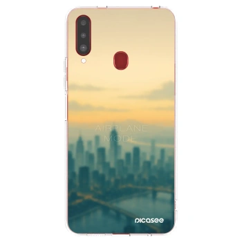 Picasee διαφανής θήκη σιλικόνης Samsung Galaxy A20s - Airplane mode