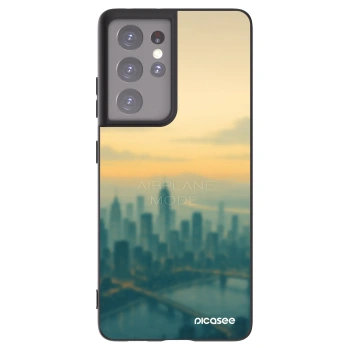 Picasee Μαύρη θήκη σιλικόνης για Samsung Galaxy S21 Ultra 5G G998B - Airplane mode