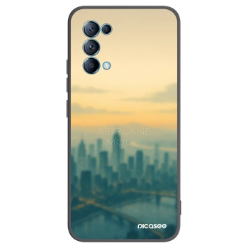 Picasee Μαύρη θήκη σιλικόνης για OPPO A16s - Airplane mode