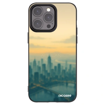 Picasee Μαύρη θήκη σιλικόνης για Apple iPhone 15 Pro Max - Airplane mode