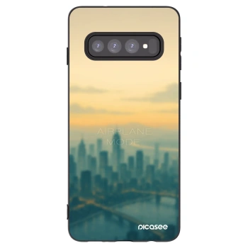 Picasee Μαύρη θήκη σιλικόνης για Samsung Galaxy S10 G973 - Airplane mode