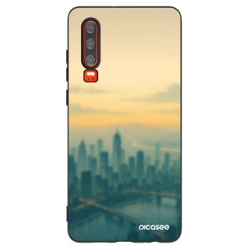 Picasee Μαύρη θήκη σιλικόνης για Huawei P30 - Airplane mode