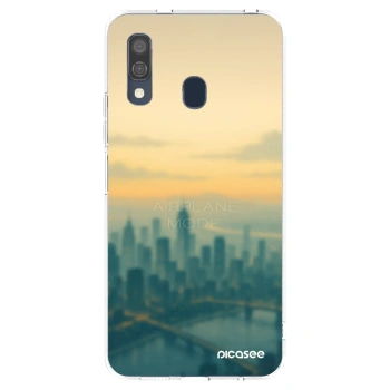 Picasee διαφανής θήκη σιλικόνης Samsung Galaxy A40 A405F - Airplane mode