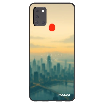 Picasee Μαύρη θήκη σιλικόνης για Samsung Galaxy A21s - Airplane mode