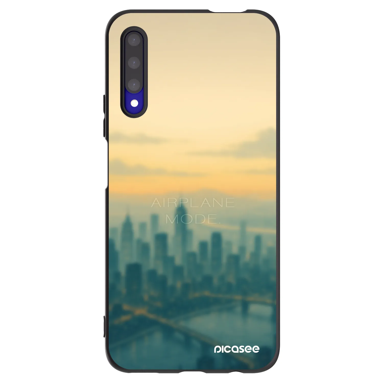 Picasee Μαύρη θήκη σιλικόνης για Honor 9X Pro - Airplane mode