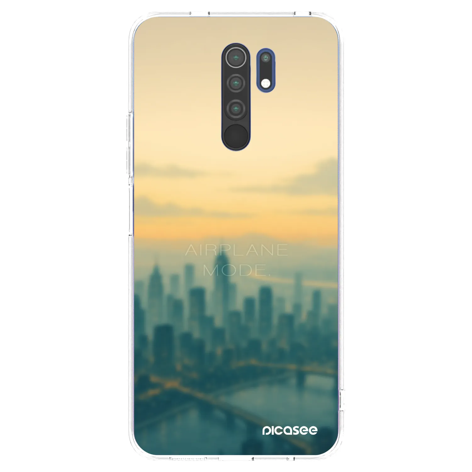 Picasee διαφανής θήκη σιλικόνης Xiaomi Redmi 9 - Airplane mode