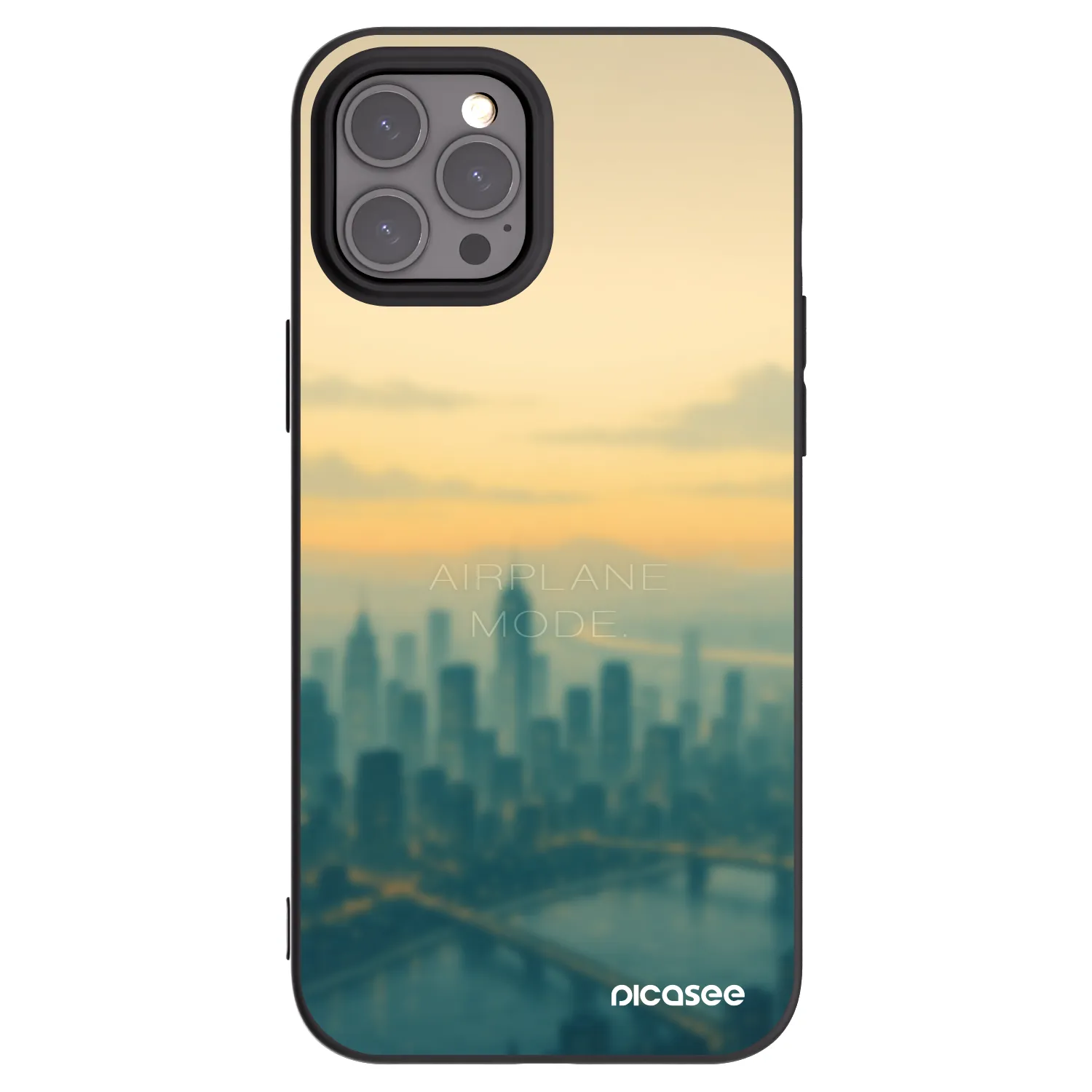 Picasee Μαύρη θήκη σιλικόνης για Apple iPhone 12 Pro Max - Airplane mode