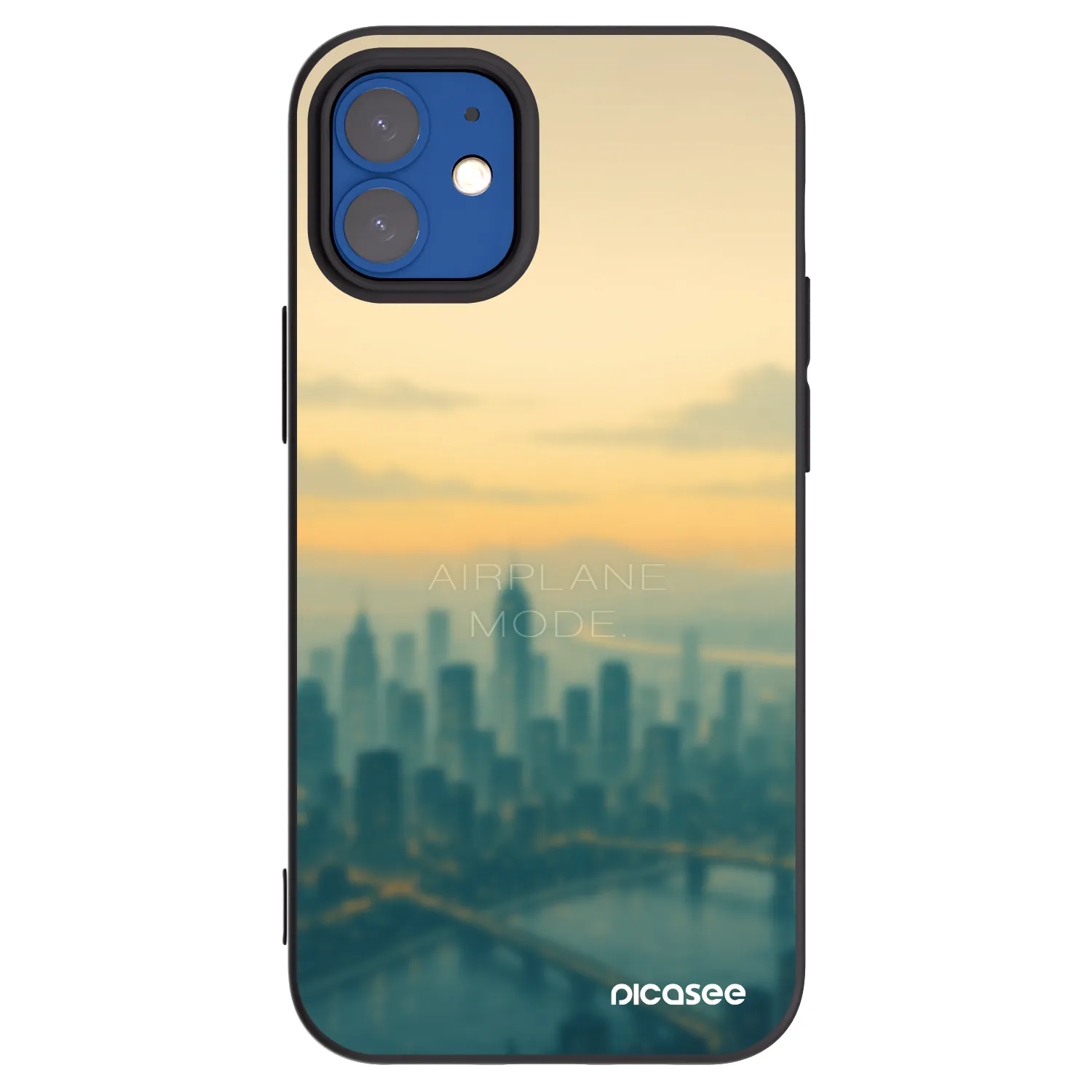 Picasee Μαύρη θήκη σιλικόνης για Apple iPhone 12 mini - Airplane mode