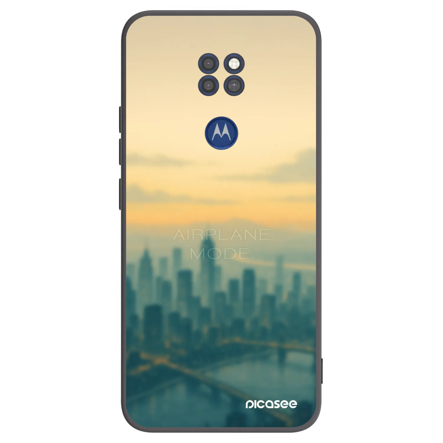 Picasee Μαύρη θήκη σιλικόνης για Motorola Moto G9 Play - Airplane mode