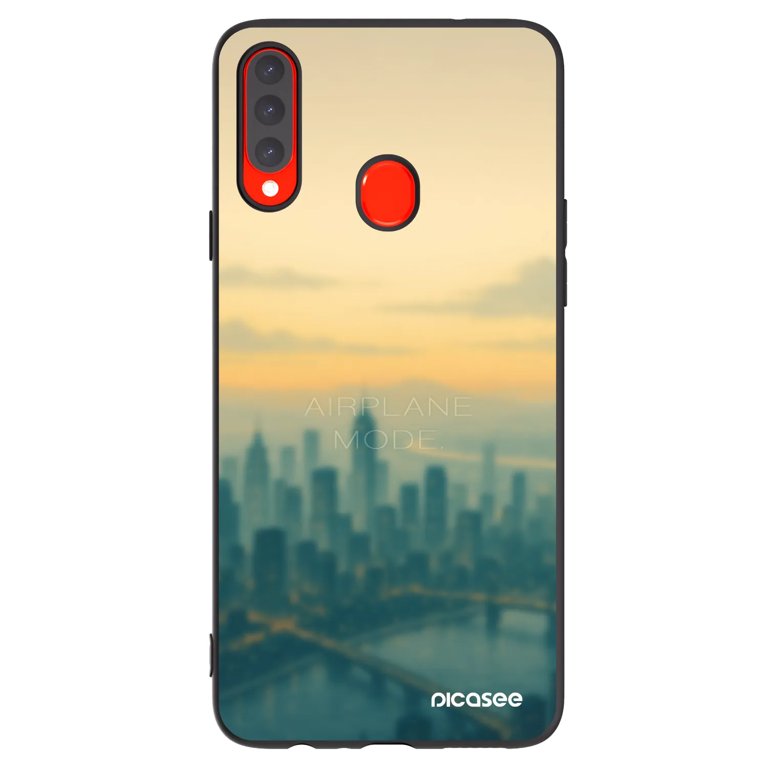 Picasee Μαύρη θήκη σιλικόνης για Samsung Galaxy A20s - Airplane mode