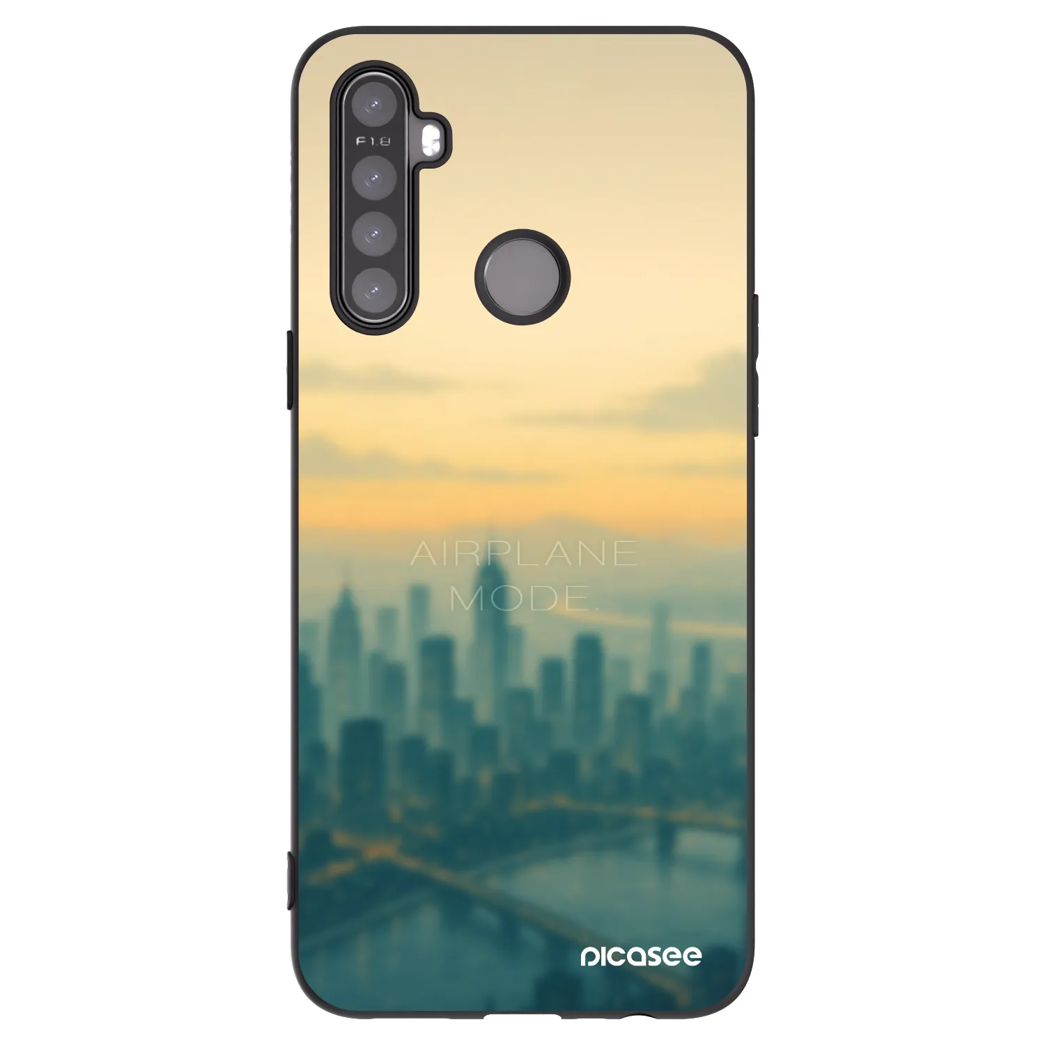 Picasee Μαύρη θήκη σιλικόνης για Realme 6i - Airplane mode