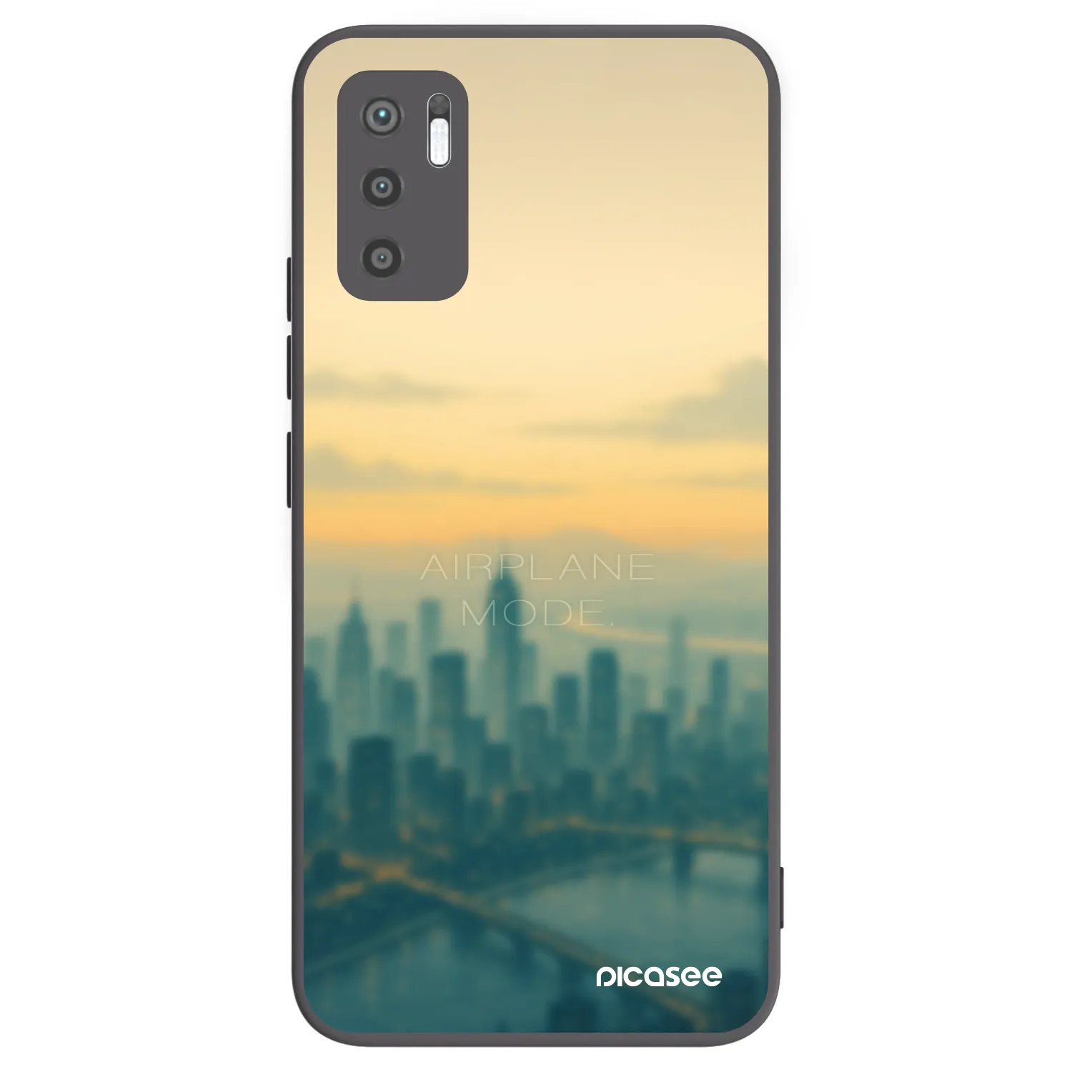 Picasee Μαύρη θήκη σιλικόνης για Xiaomi Redmi Note 10 5G - Airplane mode