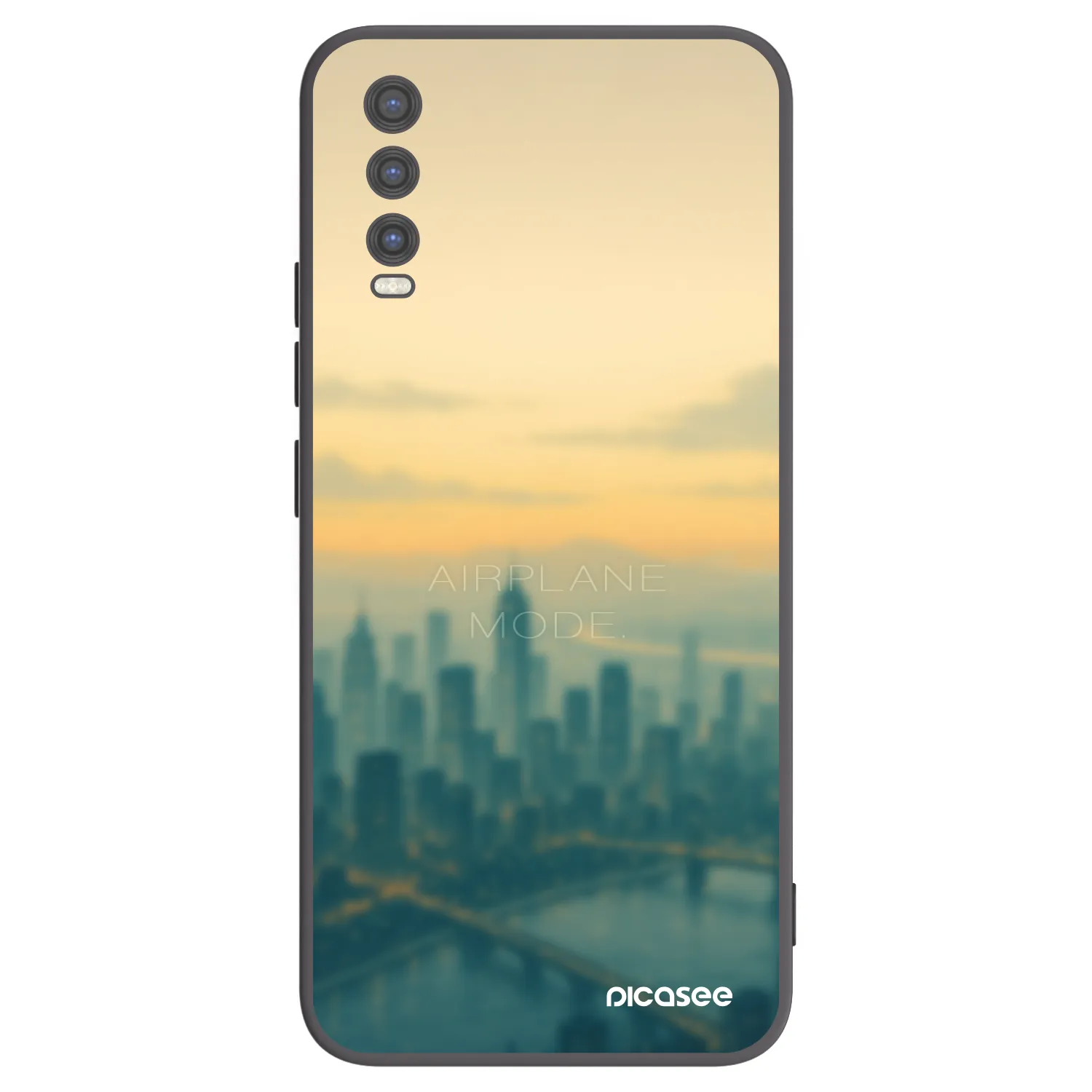 Picasee Μαύρη θήκη σιλικόνης για Vivo Y20s - Airplane mode