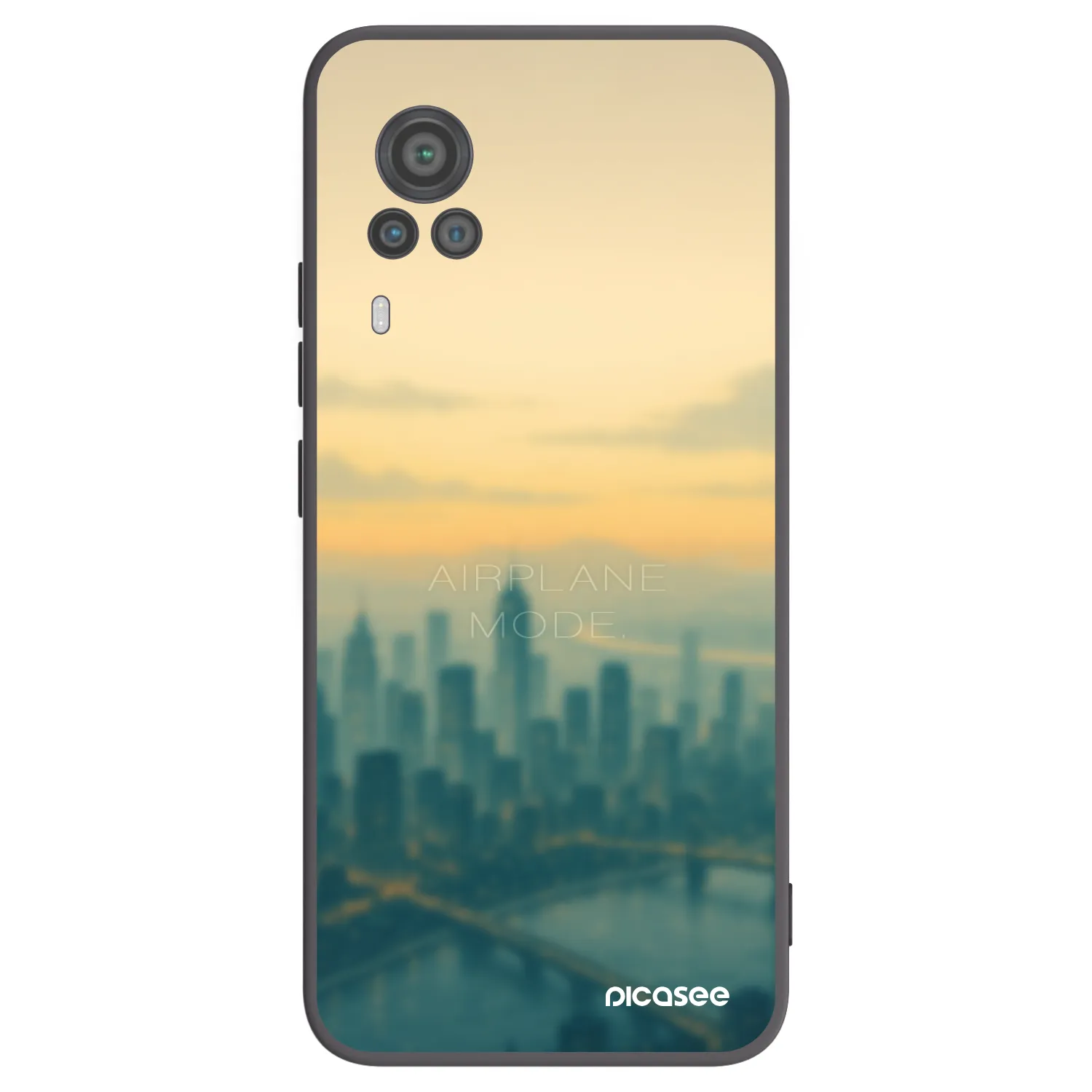 Picasee Μαύρη θήκη σιλικόνης για Vivo X60 Pro 5G - Airplane mode