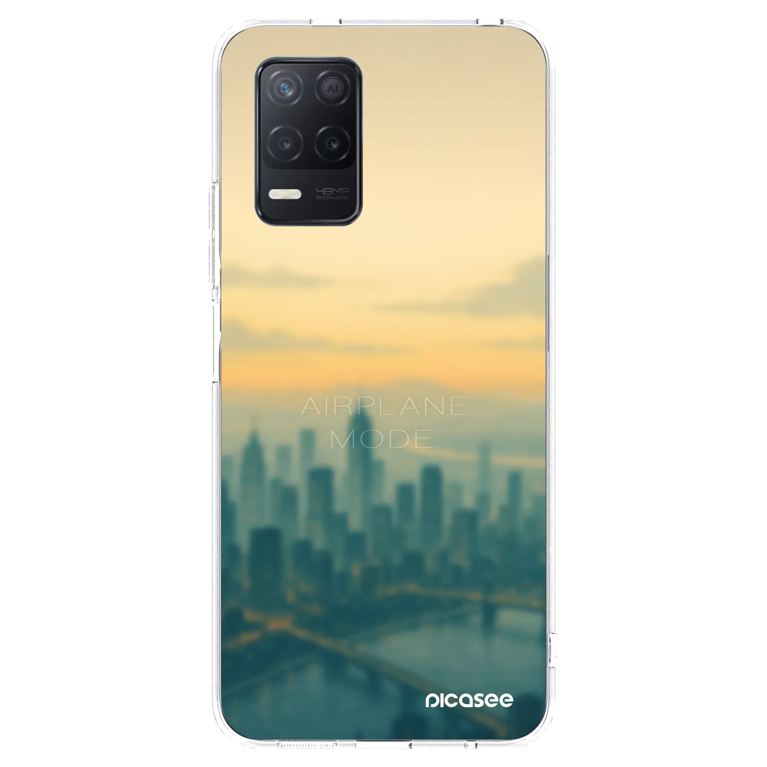 Picasee διαφανής θήκη σιλικόνης Realme 8 5G - Airplane mode