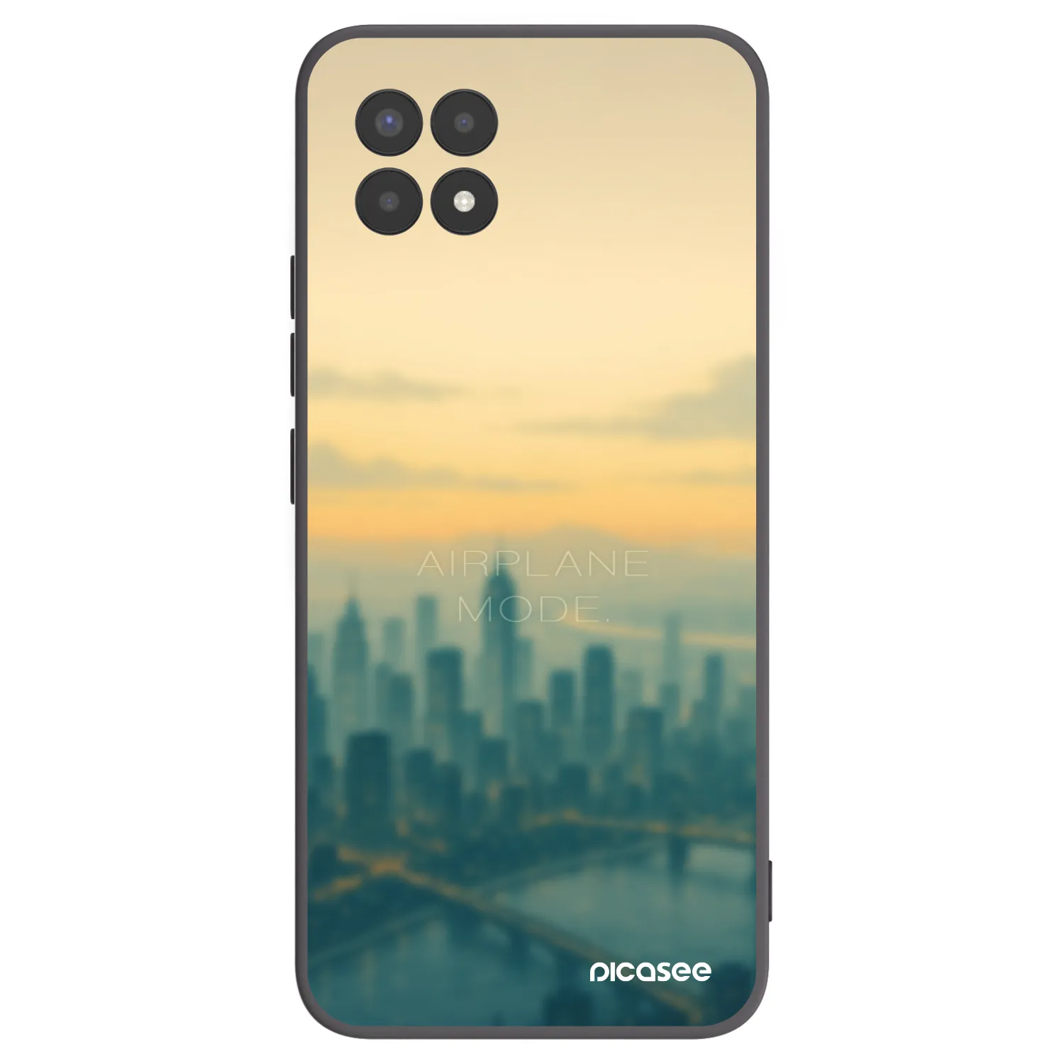 Picasee Μαύρη θήκη σιλικόνης για Realme 8i - Airplane mode