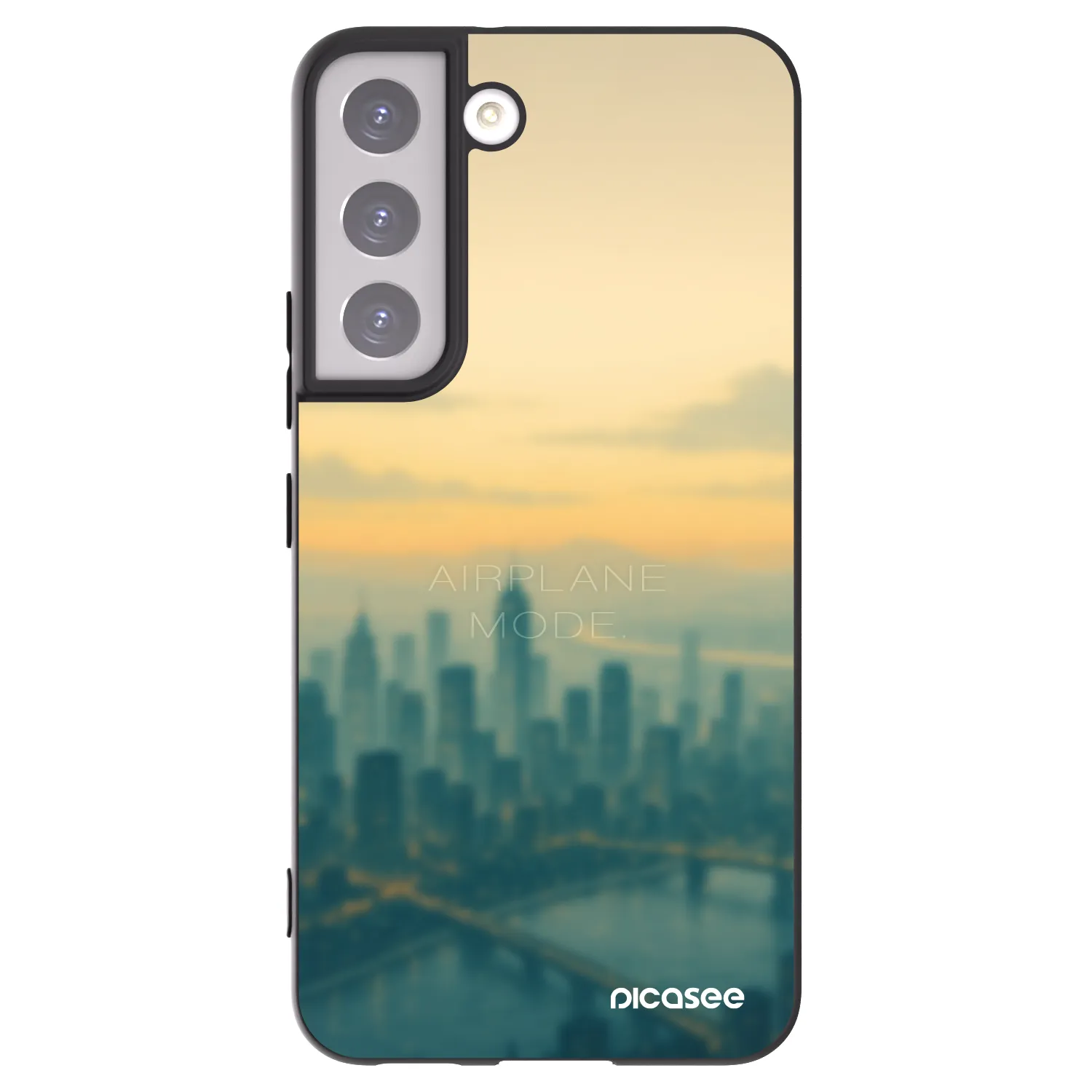 Picasee Μαύρη θήκη σιλικόνης για Samsung Galaxy S22 5G - Airplane mode