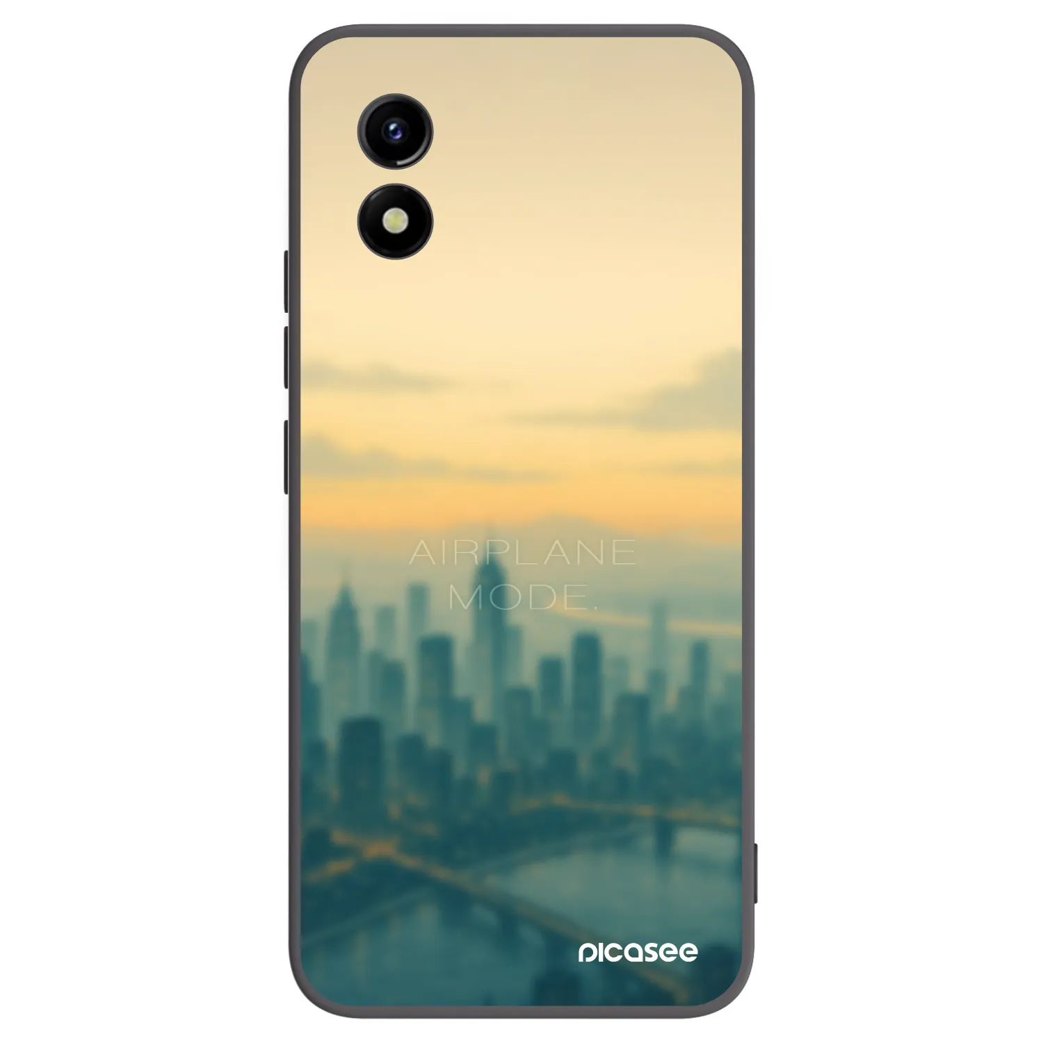 Picasee Μαύρη θήκη σιλικόνης για Vivo Y01 - Airplane mode