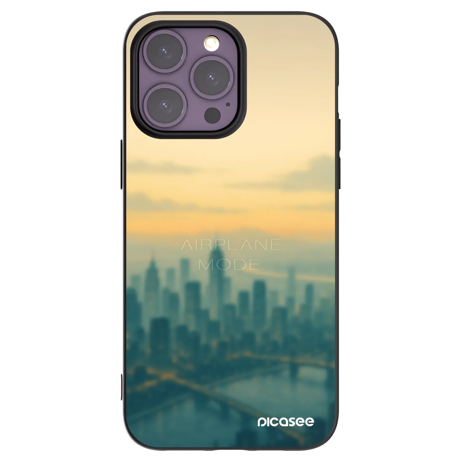 Picasee Μαύρη θήκη σιλικόνης για Apple iPhone 14 Pro Max - Airplane mode