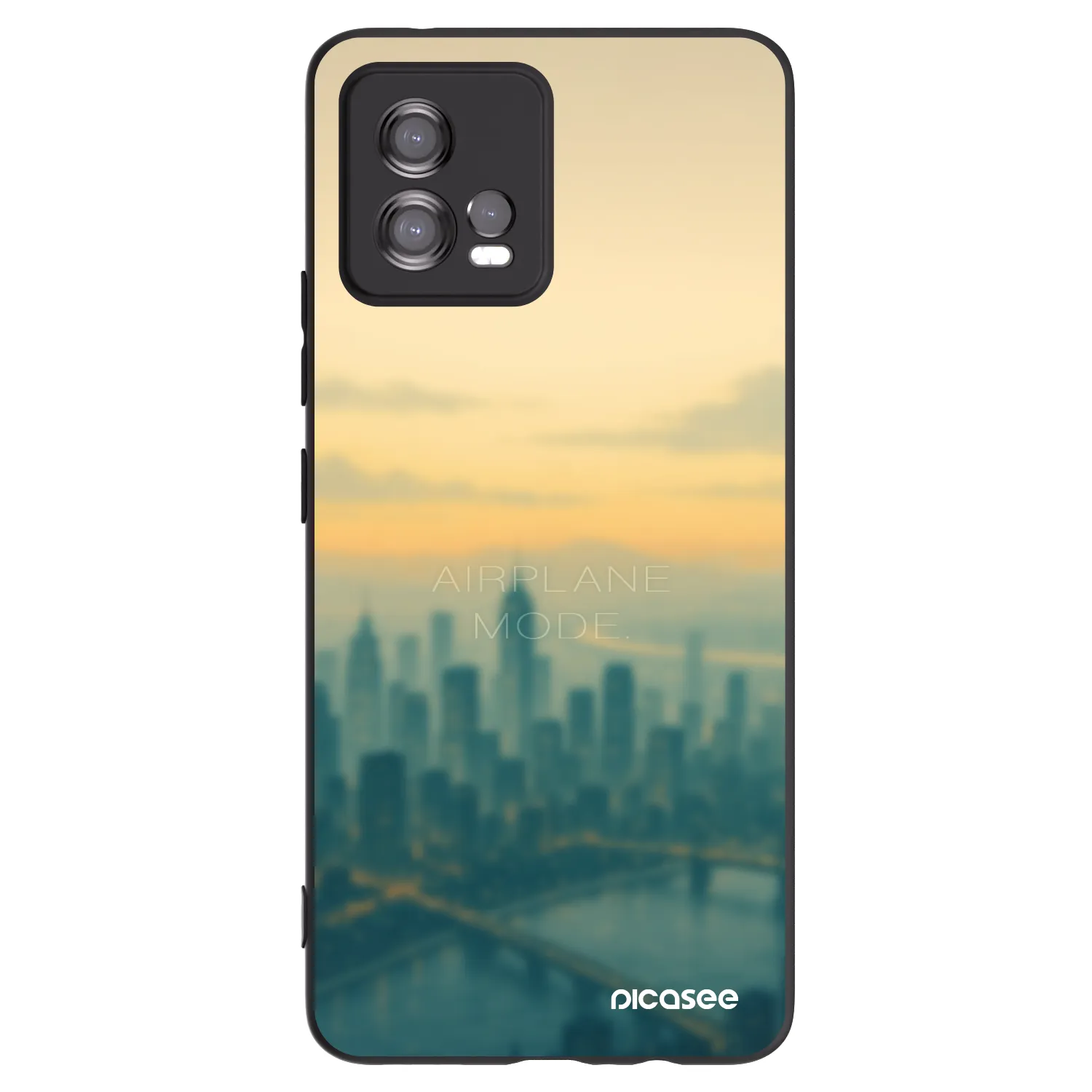 Picasee Μαύρη θήκη σιλικόνης για Motorola Moto G72 - Airplane mode