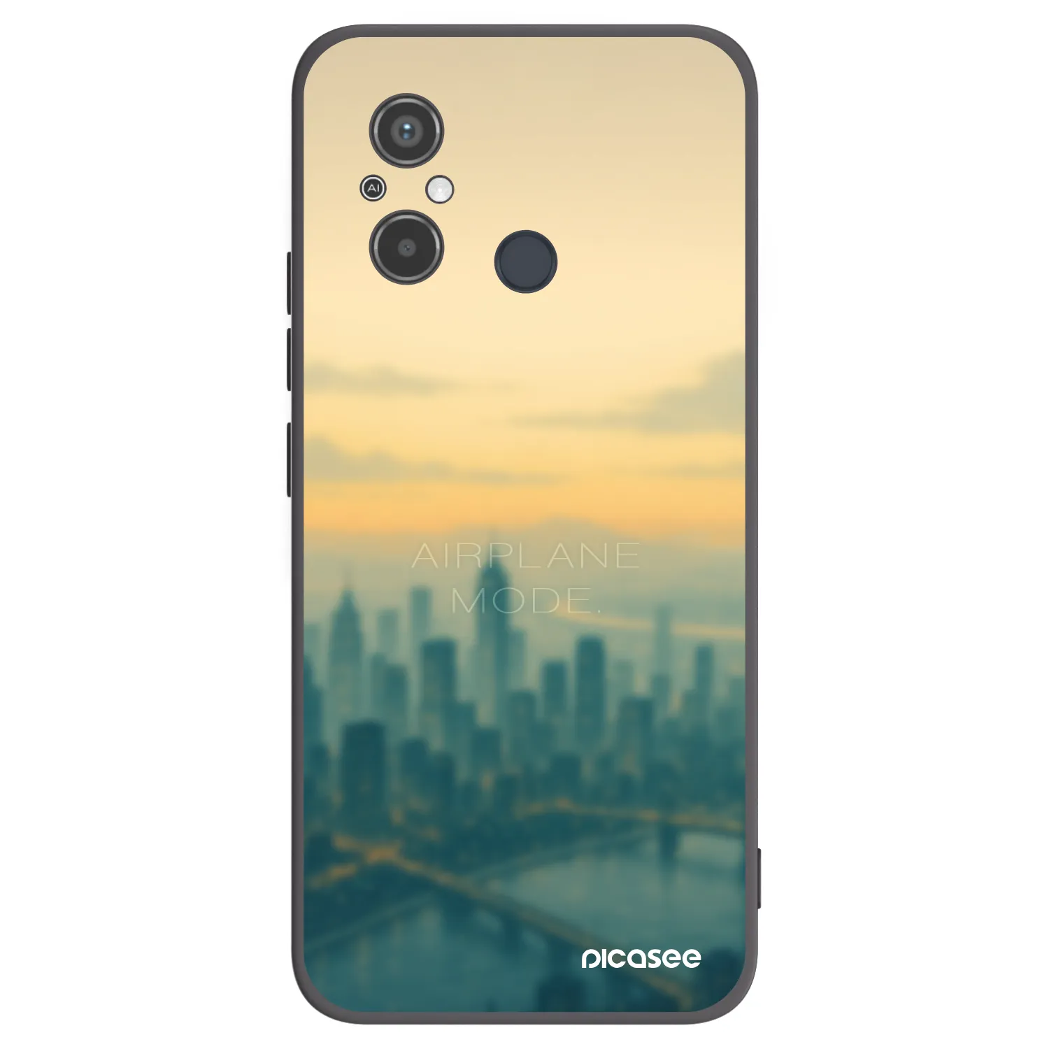 Picasee Μαύρη θήκη σιλικόνης για Xiaomi Redmi 12C - Airplane mode