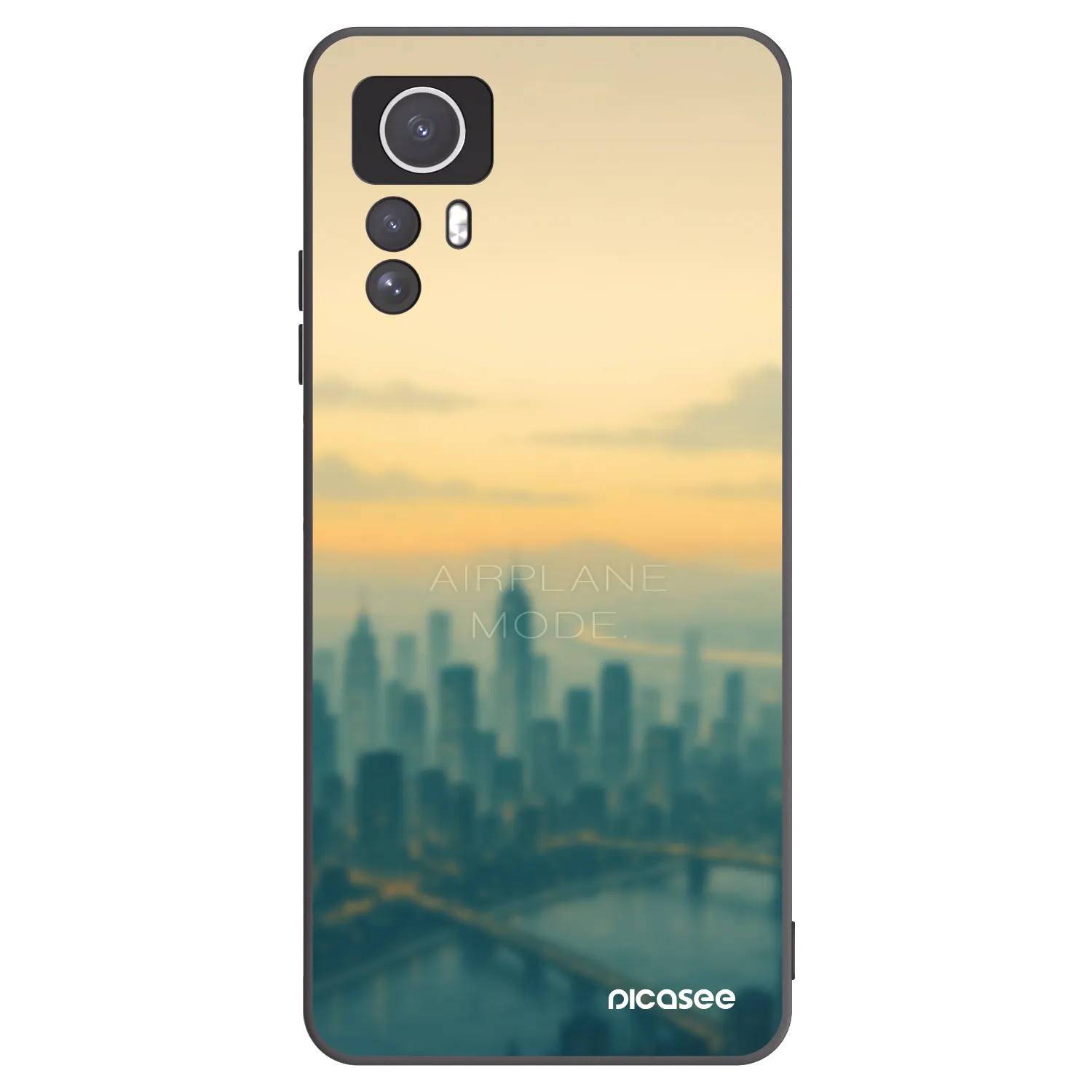 Picasee Μαύρη θήκη σιλικόνης για Xiaomi Redmi Note 12S - Airplane mode