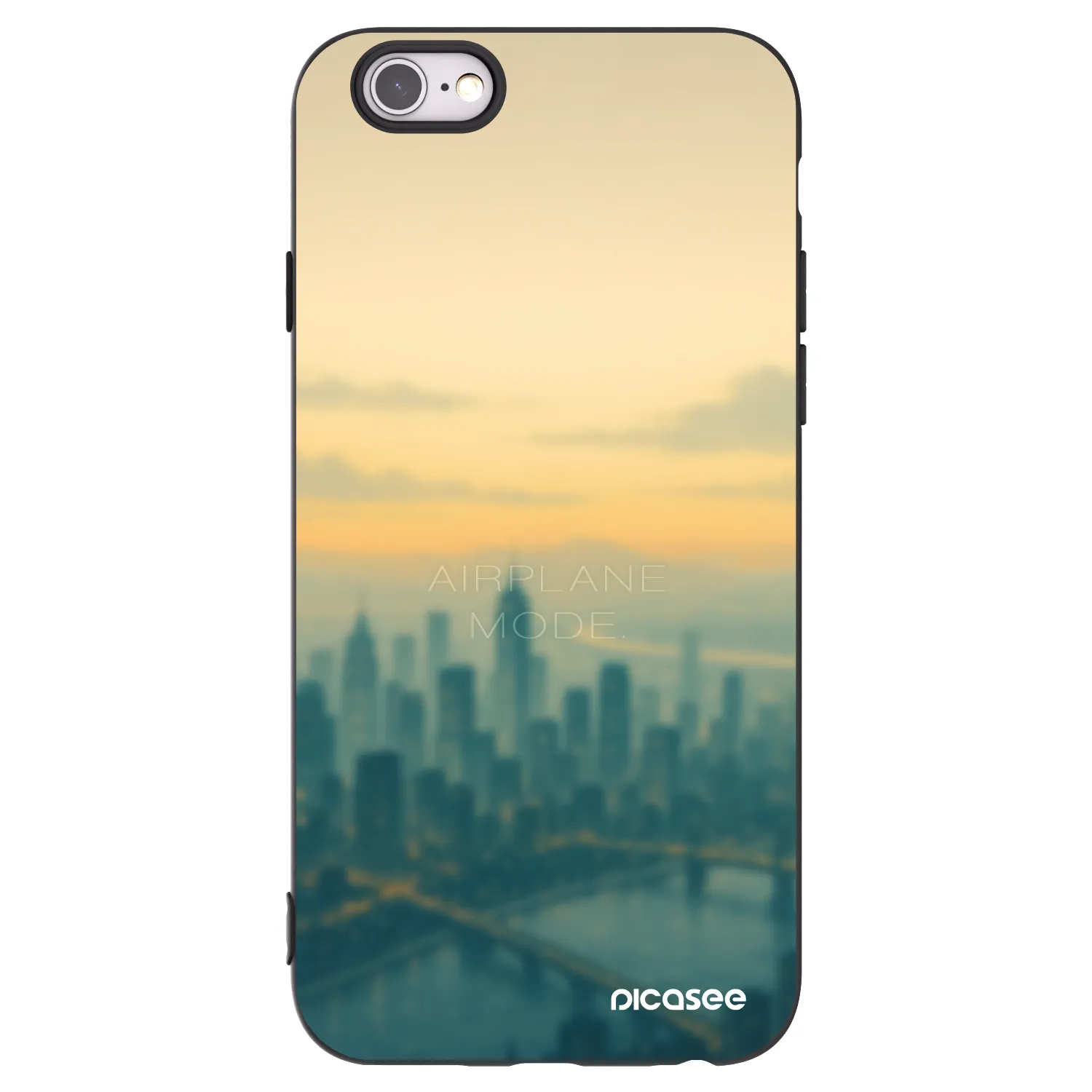 Picasee Μαύρη θήκη σιλικόνης για Apple iPhone 6/6S - Airplane mode
