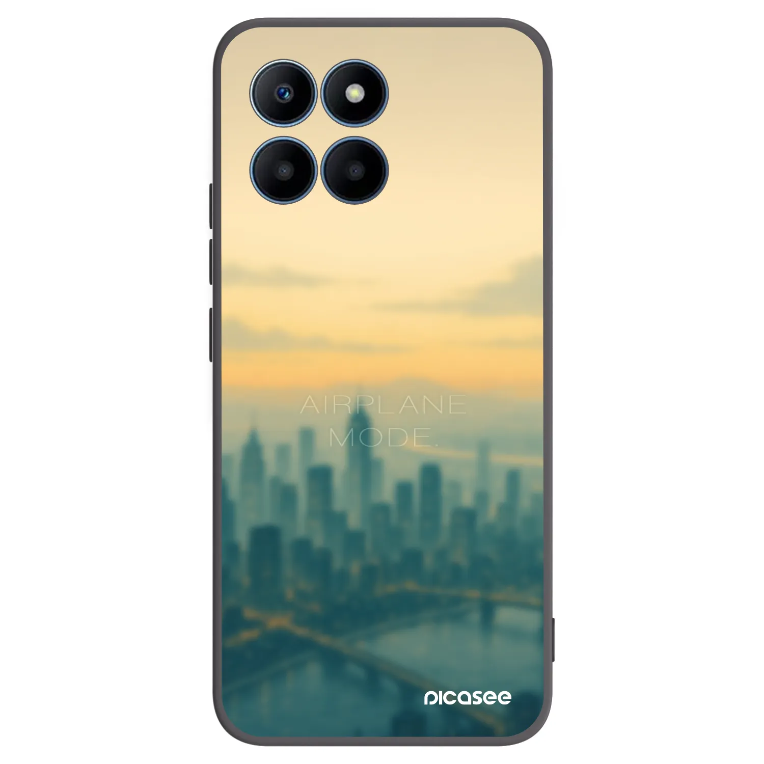Picasee Μαύρη θήκη σιλικόνης για Honor 70 Lite - Airplane mode