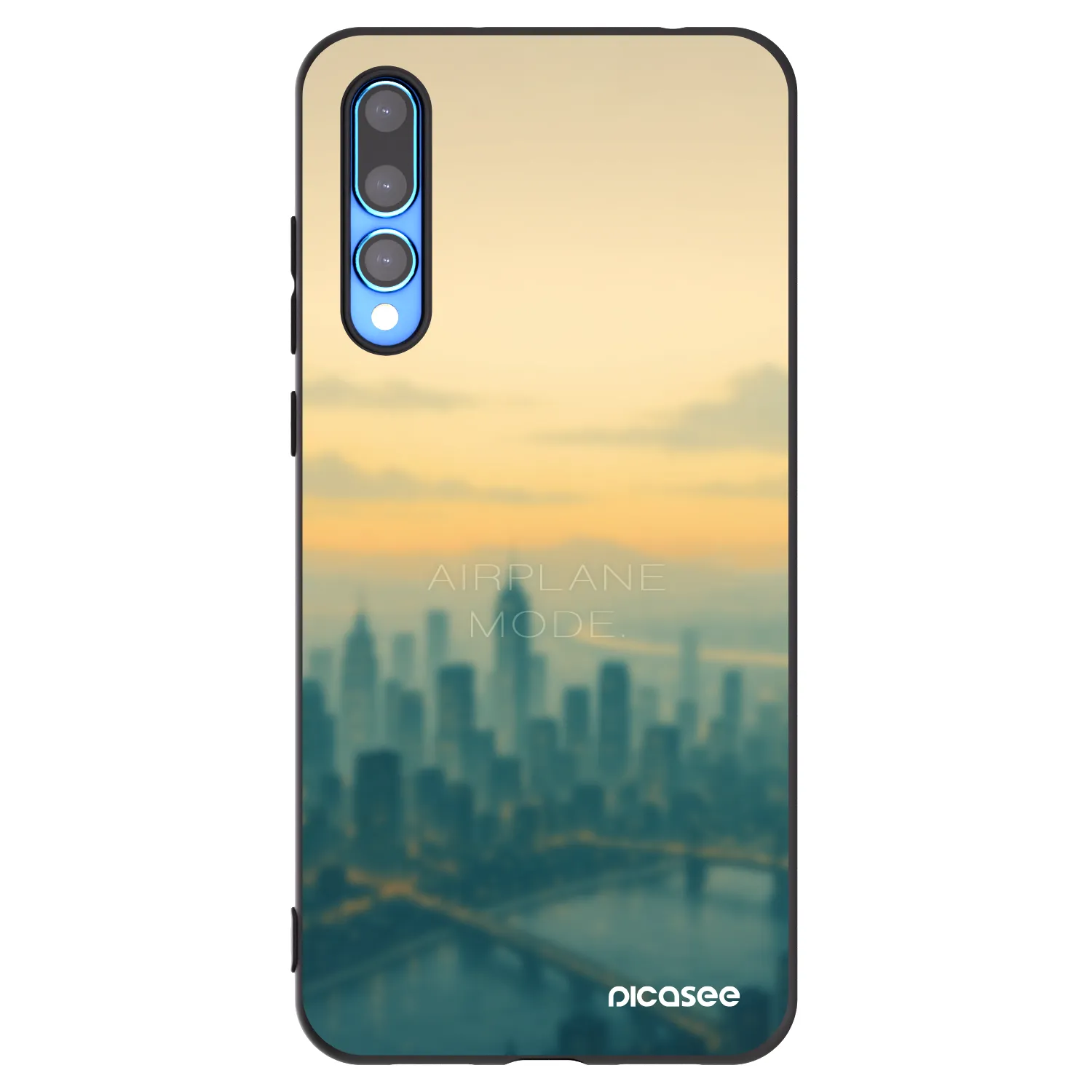 Picasee Μαύρη θήκη σιλικόνης για Huawei P20 Pro - Airplane mode