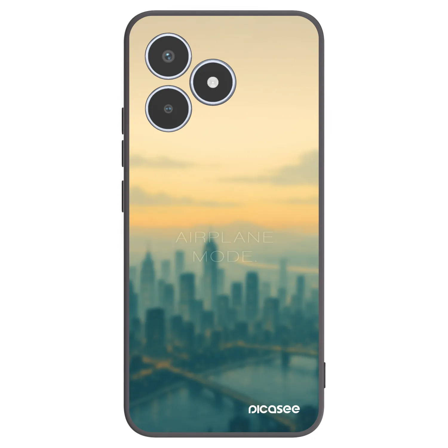 Picasee Μαύρη θήκη σιλικόνης για Realme C53 - Airplane mode