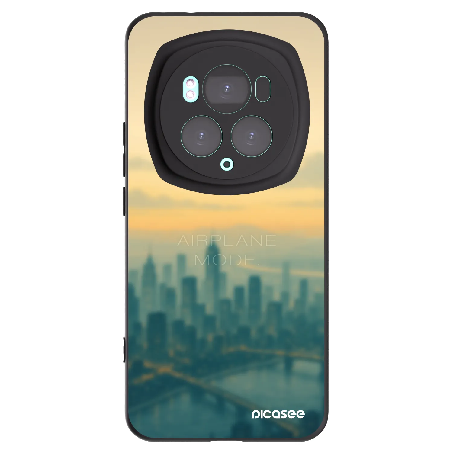Picasee Μαύρη θήκη σιλικόνης για Honor Magic6 Pro - Airplane mode