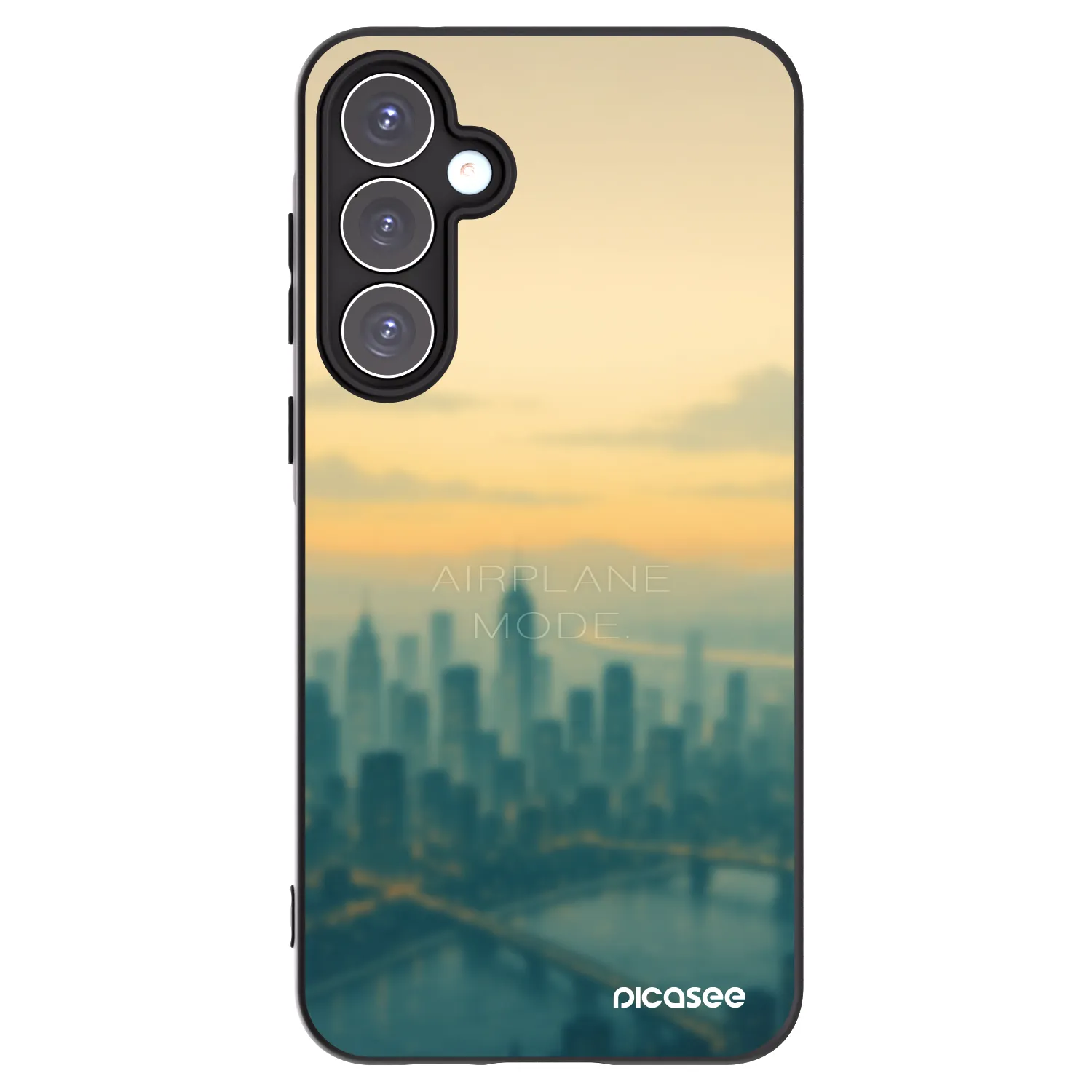 Picasee Μαύρη θήκη σιλικόνης για Samsung Galaxy A55 5G A556B - Airplane mode