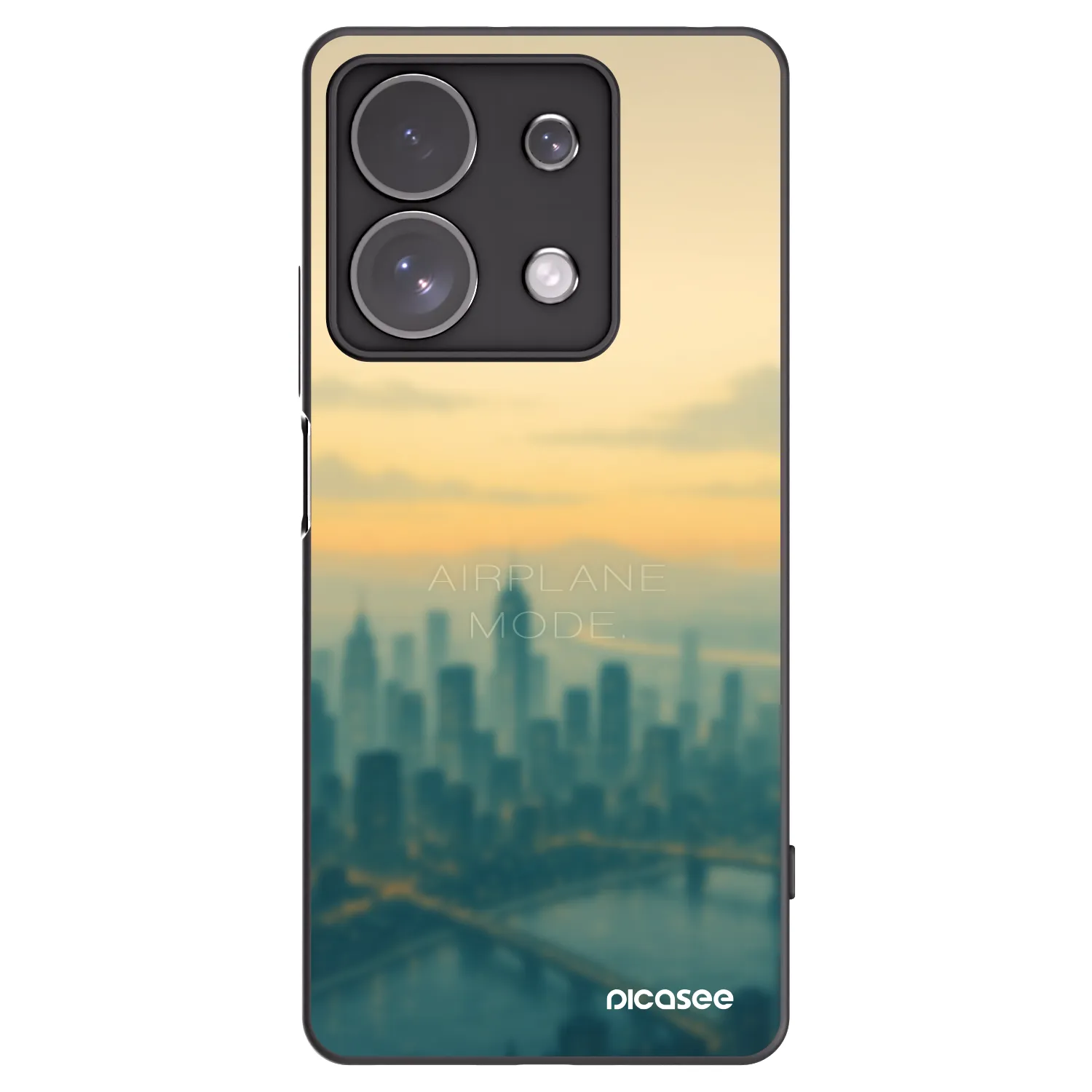 Picasee Μαύρη θήκη σιλικόνης για Xiaomi Redmi Note 13 Pro 4G - Airplane mode