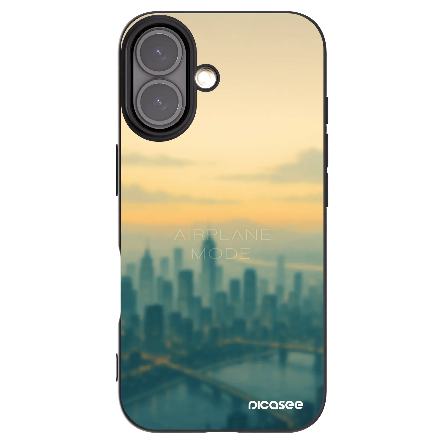 Picasee Μαύρη θήκη σιλικόνης για Apple iPhone 16 - Airplane mode