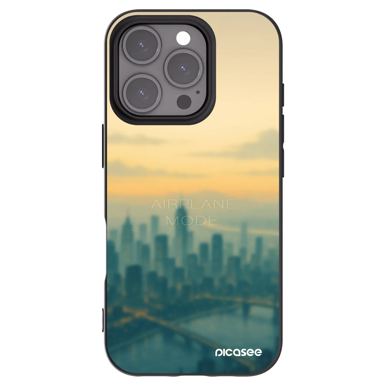 Picasee Μαύρη θήκη σιλικόνης για Apple iPhone 16 Pro - Airplane mode