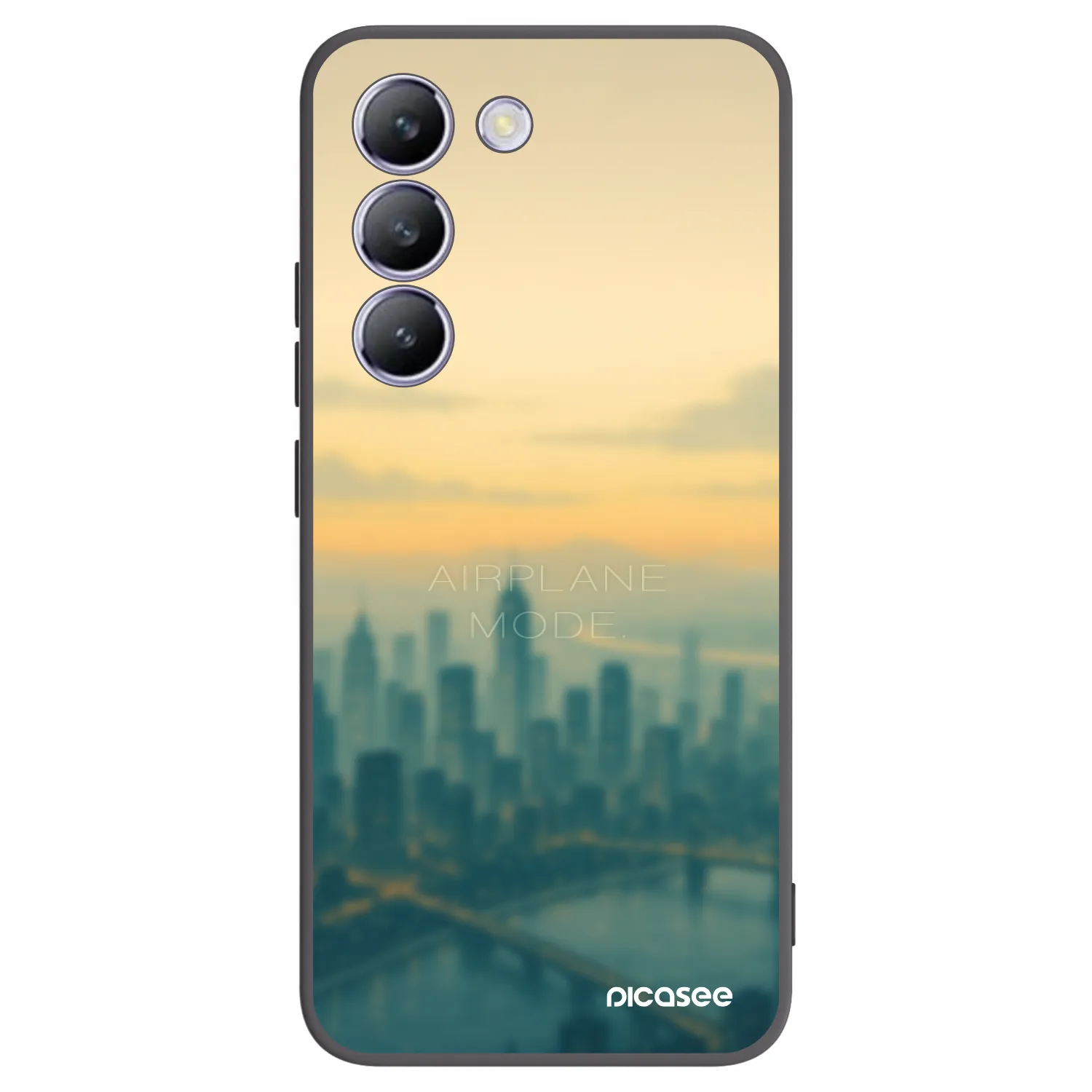 Picasee Μαύρη θήκη σιλικόνης για Vivo V40 SE 5G - Airplane mode