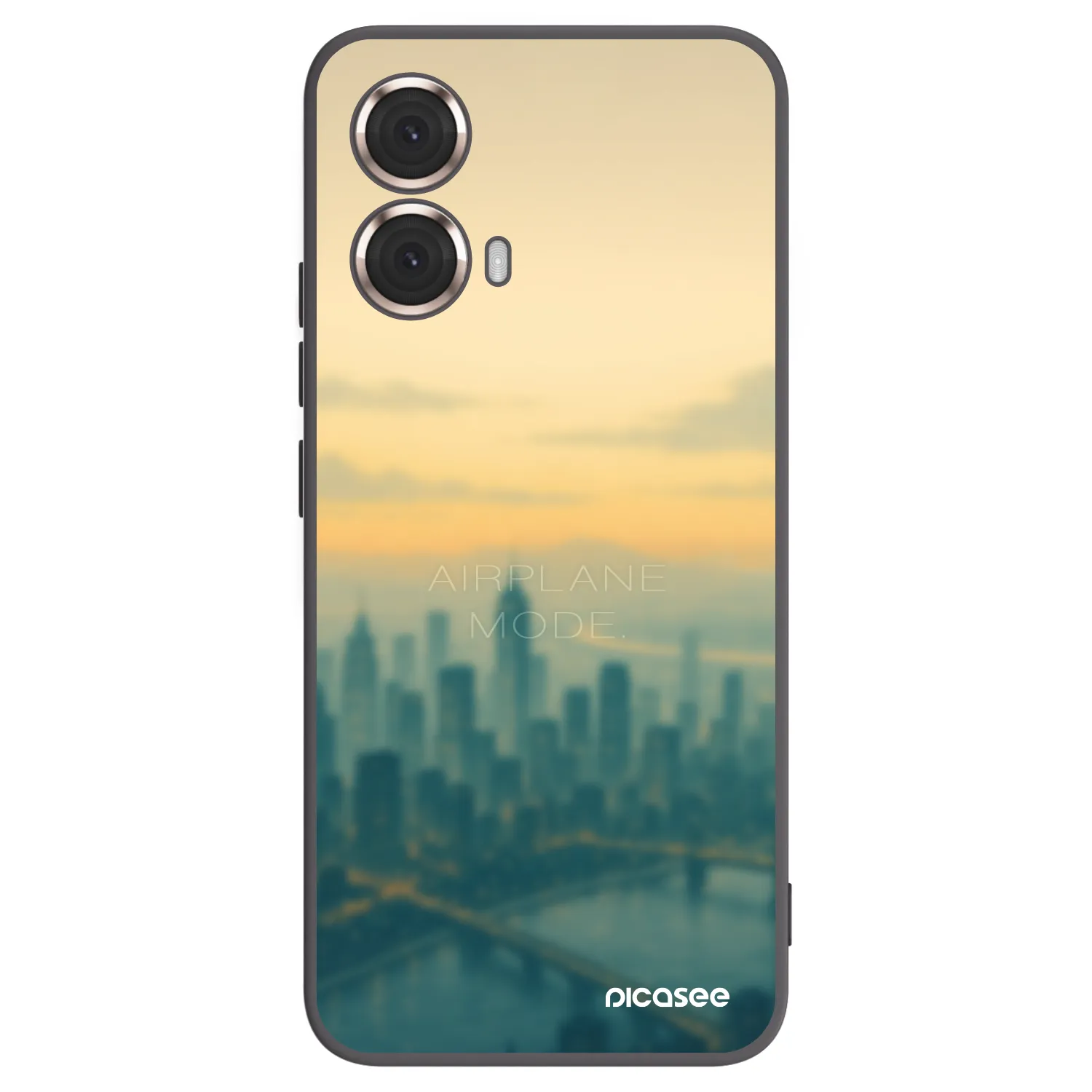 Picasee Μαύρη θήκη σιλικόνης για Motorola Moto G85 - Airplane mode