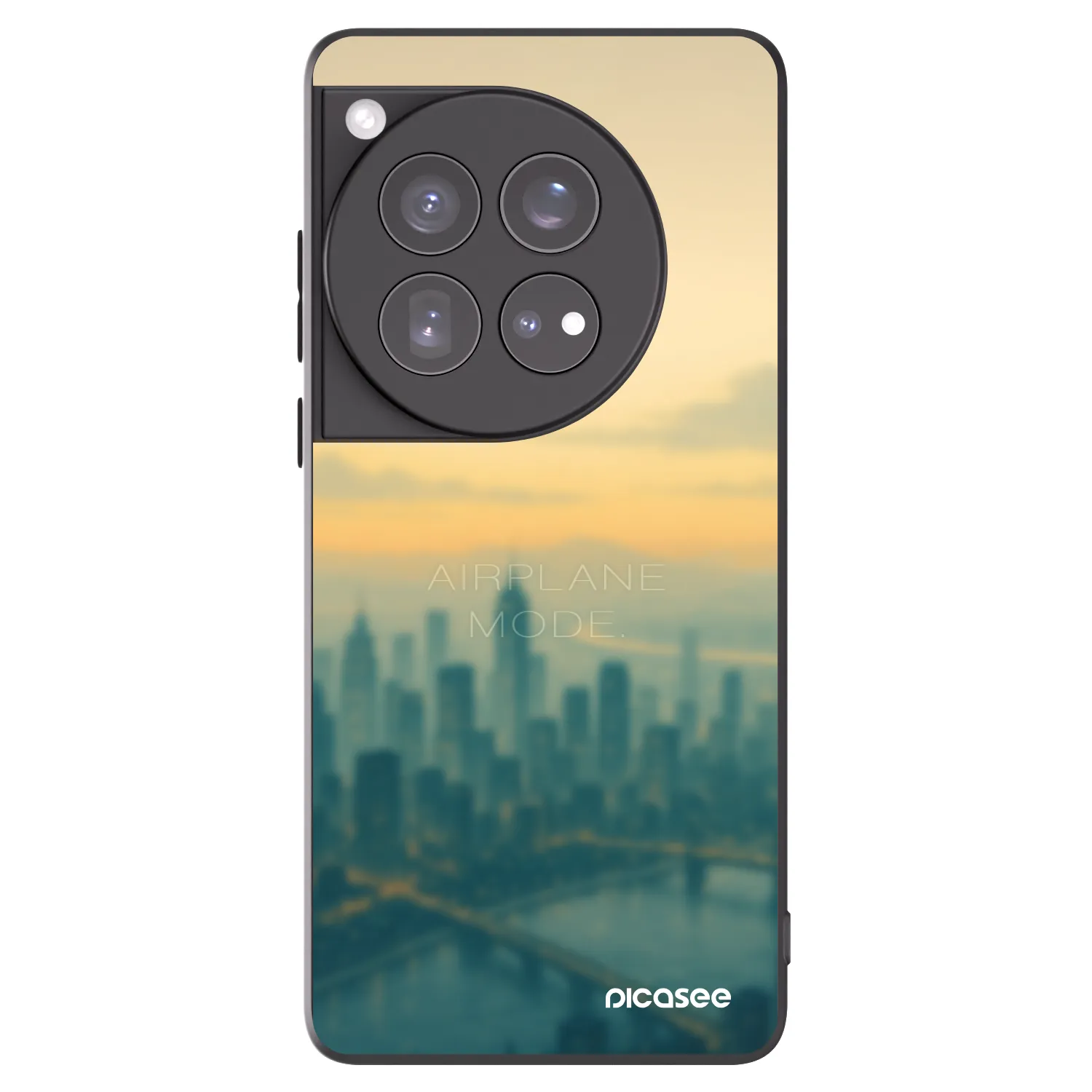 Picasee Μαύρη θήκη σιλικόνης για OnePlus 12 5G - Airplane mode