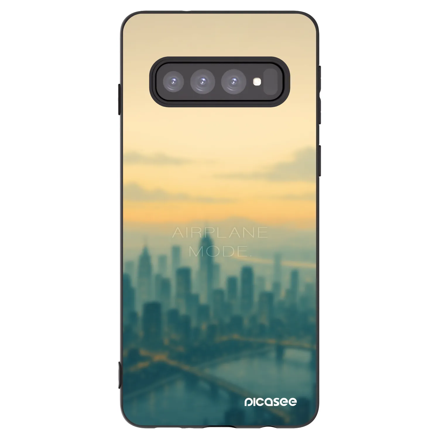 Picasee Μαύρη θήκη σιλικόνης για Samsung Galaxy S10 G973 - Airplane mode