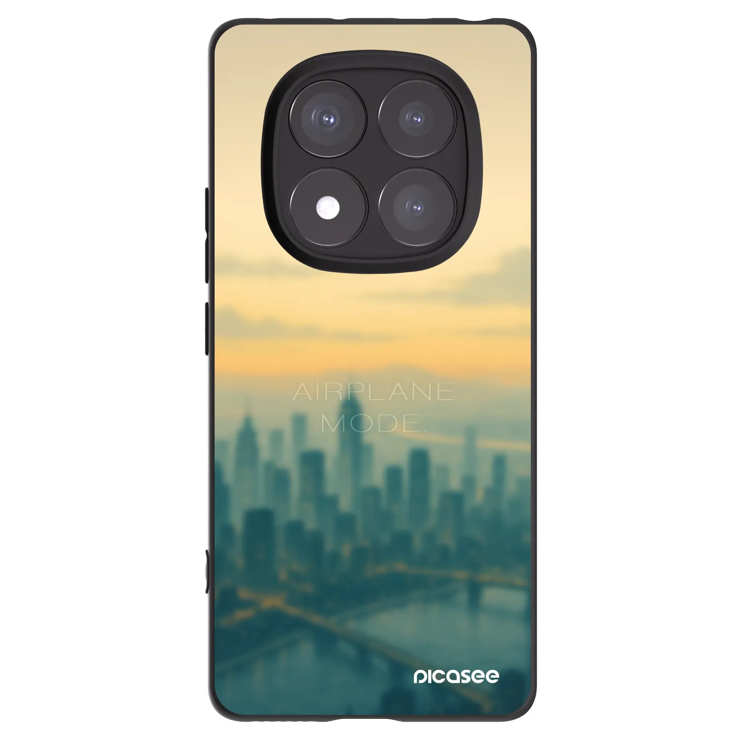 Picasee Μαύρη θήκη σιλικόνης για Xiaomi Redmi Note 14 Pro+ 5G - Airplane mode