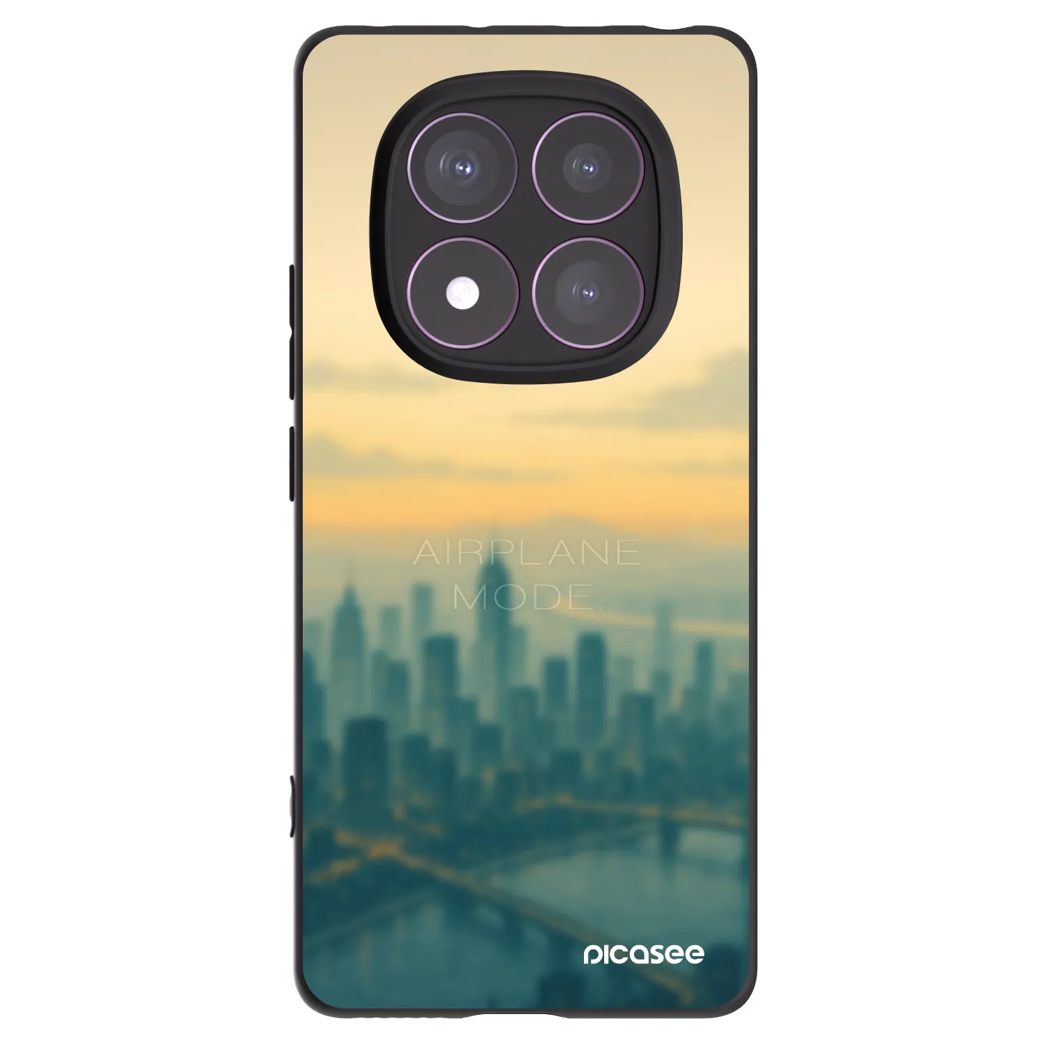 Picasee Μαύρη θήκη σιλικόνης για Xiaomi Redmi Note 14 Pro 4G - Airplane mode