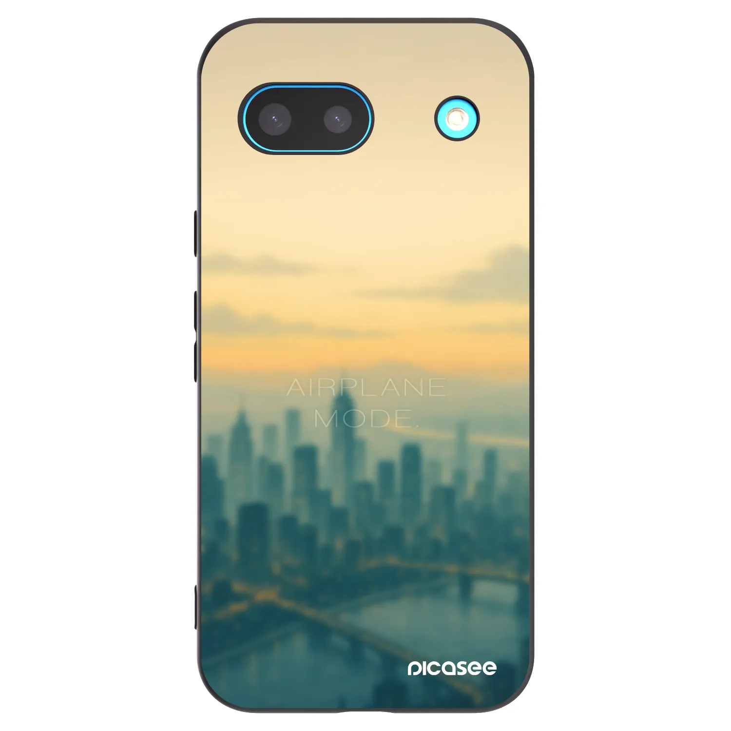 Picasee Μαύρη θήκη σιλικόνης για Google Pixel 8a - Airplane mode
