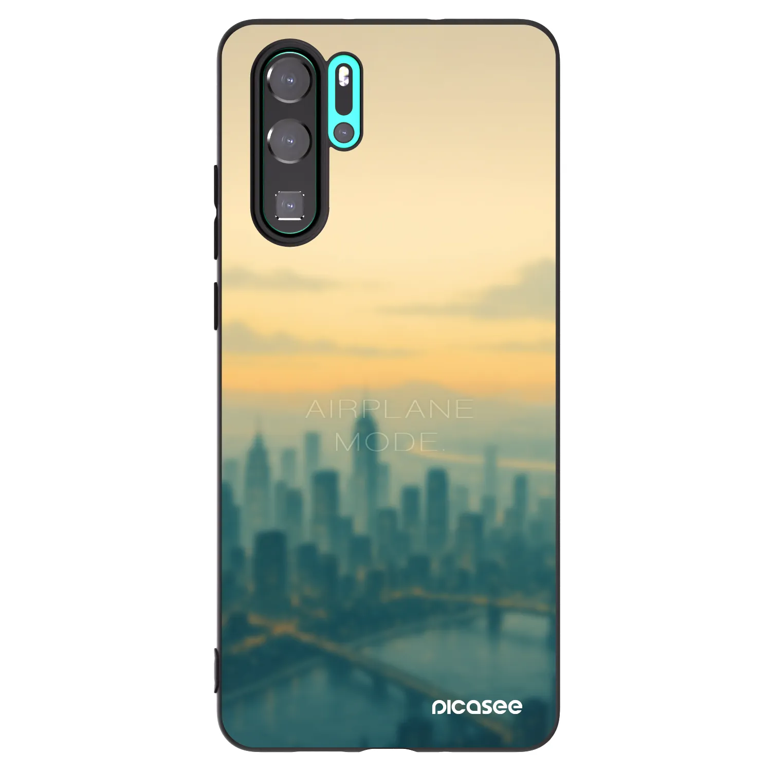 Picasee Μαύρη θήκη σιλικόνης για Huawei P30 Pro - Airplane mode