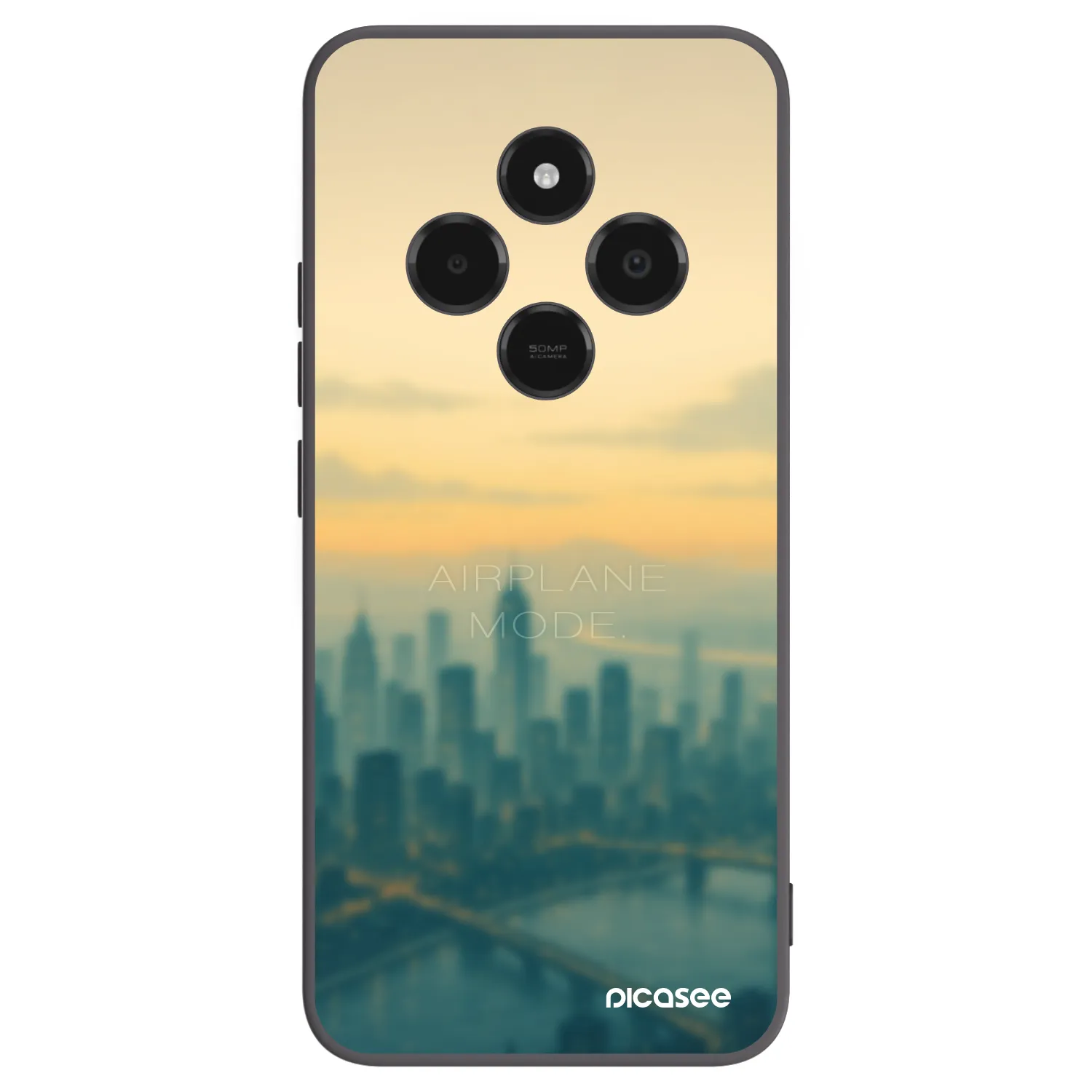 Picasee Μαύρη θήκη σιλικόνης για Xiaomi Poco C75 - Airplane mode