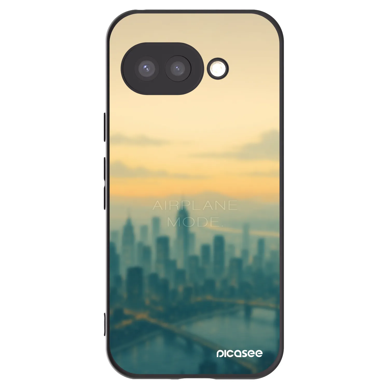 Picasee Μαύρη θήκη σιλικόνης για Google Pixel 9a - Airplane mode