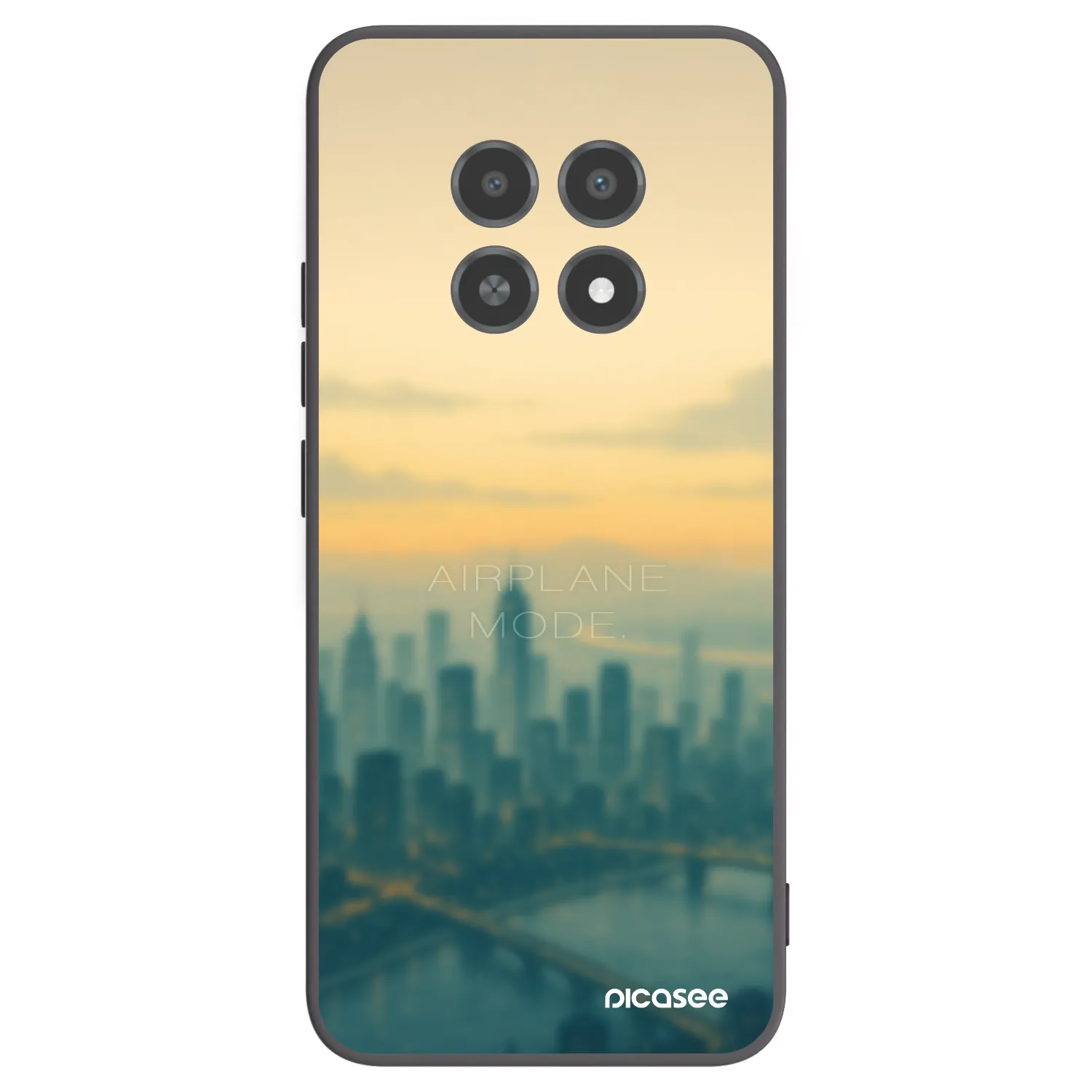 Picasee Μαύρη θήκη σιλικόνης για Realme 12X - Airplane mode