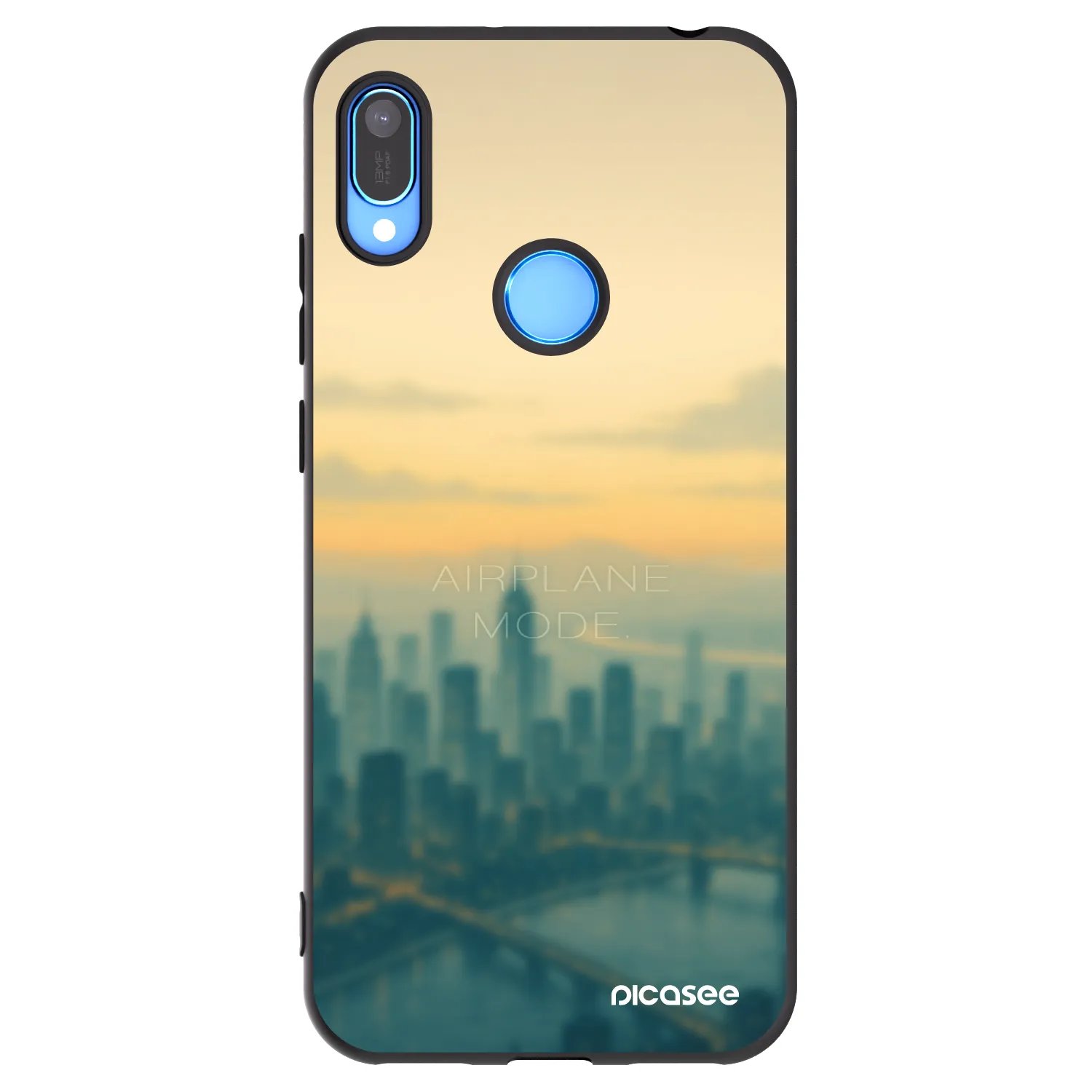 Picasee Μαύρη θήκη σιλικόνης για Huawei Y6 2019 - Airplane mode